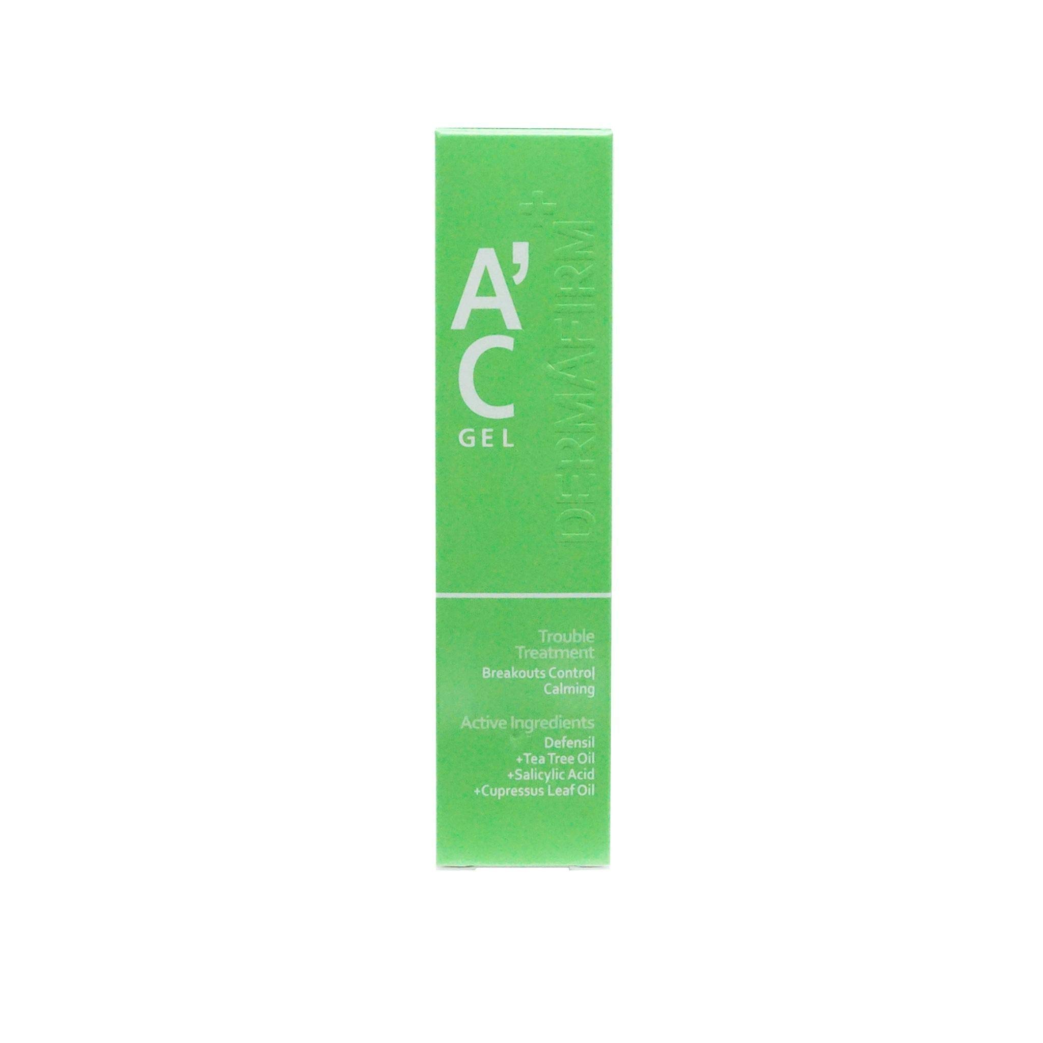 AC Gel Acne Spot Treatment with Defensil & Tea Tree Oil - 0.7oz/20g - Fast-Acting Pimple Cream for Face & Body - Clear Breakouts Overnight for Teens & Adults