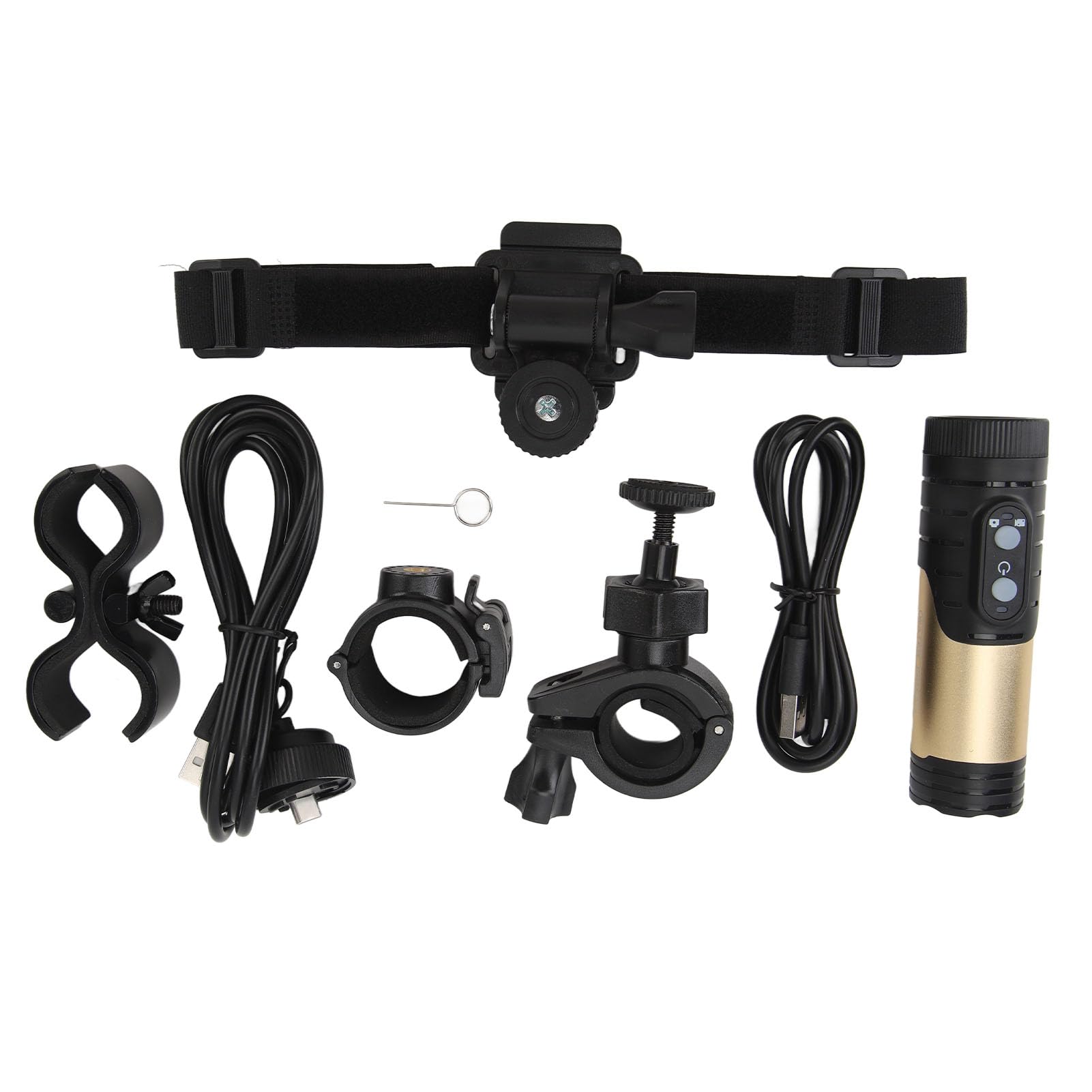 4K WiFi Bike Helmet Camera - 120° Wide Angle Sports Action Camera for Cycling & Motorcycle Riding | Waterproof DV for Outdoor Adventures, Vlogging & Extreme Sports (Gold)