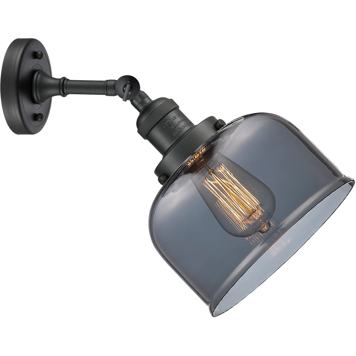 Innovations INNO203-BK-G73-LED Black LED Wall Sconce Light Fixture - Modern Indoor/Outdoor Lighting for Bedroom, Hallway, Porch & Patio