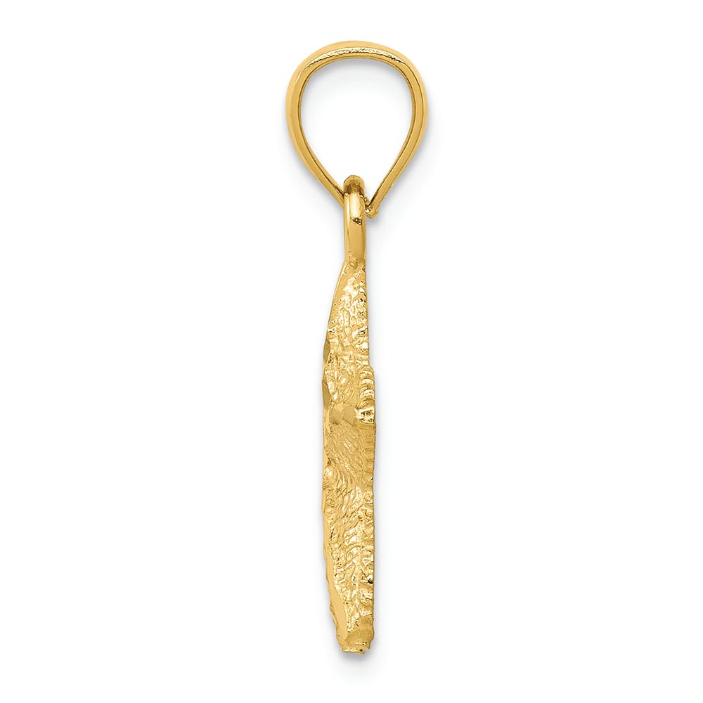 14K Yellow Gold Starfish Charm Pendant - FJC Finejewelers - Perfect for Beach Vacations, Summer Jewelry & Gift Giving