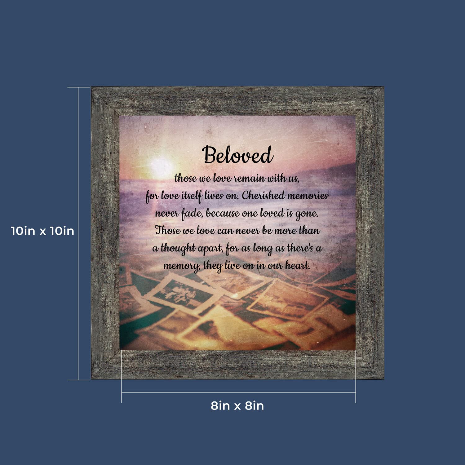 Crossroads Home Décor Memorial Photo Frame - Cherished Memories of Loved Ones, 8676BW - Perfect for Displaying Family Photos & Honoring Special Moments