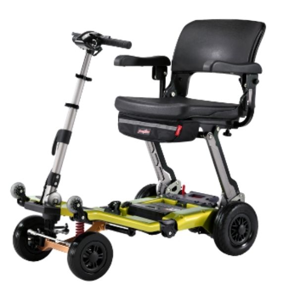 FreeRider USA Luggie Super Plus 4 Mobility Scooter - Lightweight Folding Electric Scooter for Adults & Seniors - Perfect for Travel, Shopping & Outdoor Adventures