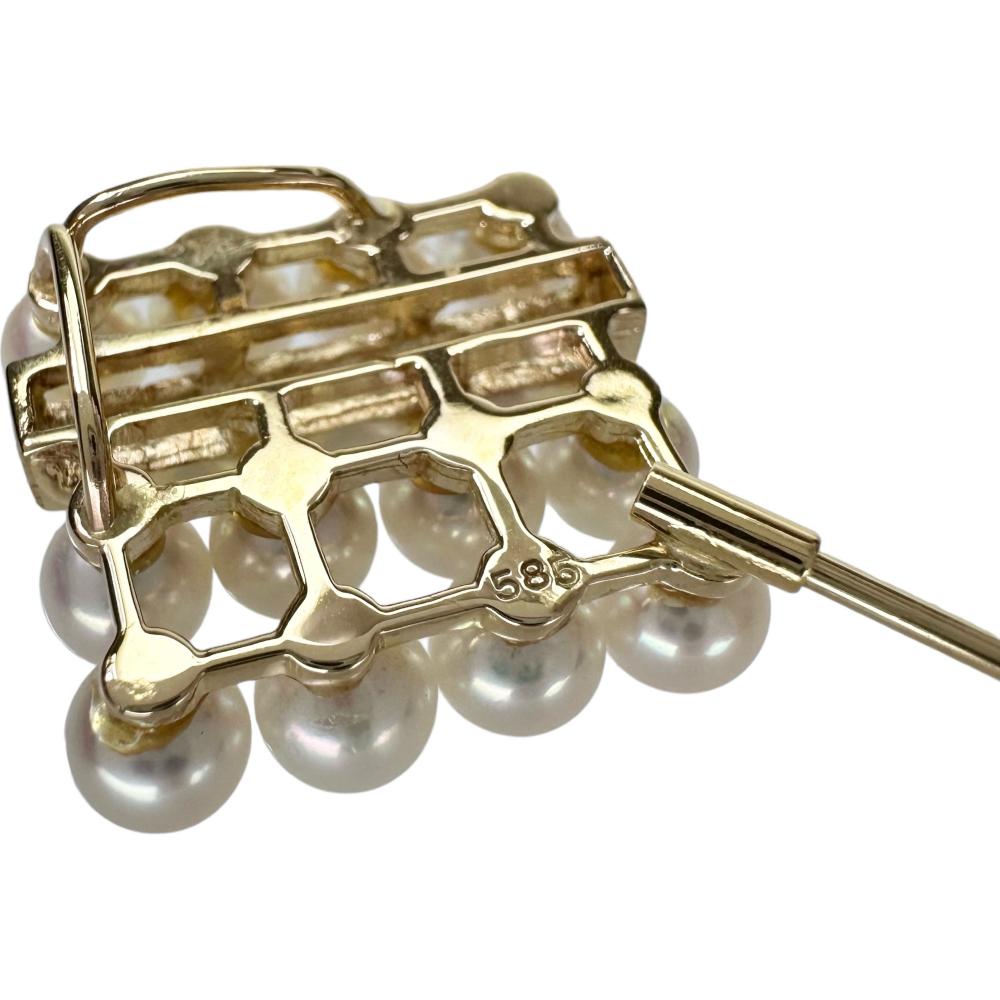 2-Way Akoya Pearl & Diamond Pendant Brooch in 14K/18K Gold - Elegant Jewelry for Weddings, Parties & Special Occasions