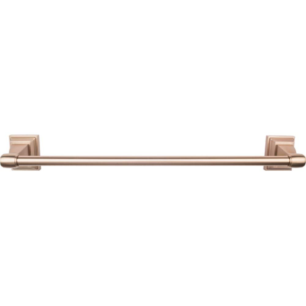 Top Knobs STK10-BB Stratton Single Towel Rod in Bronze - Elegant Bathroom Towel Holder for Modern Homes