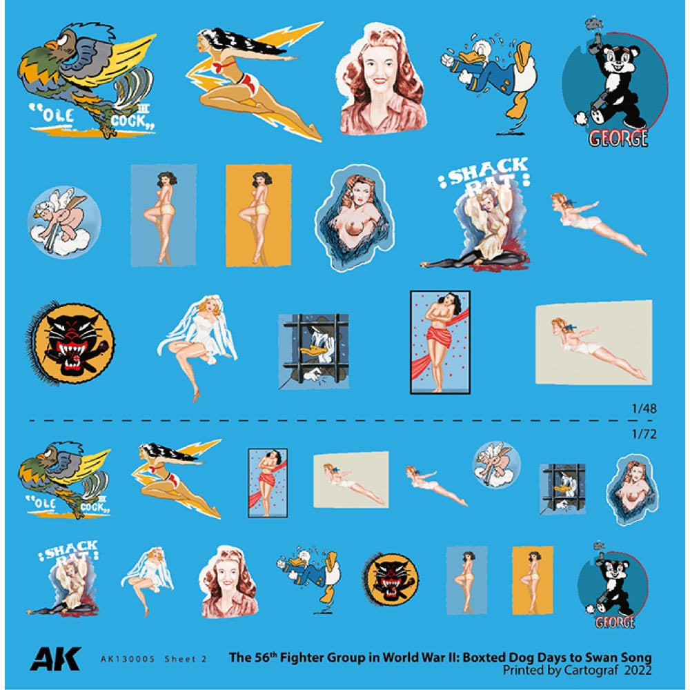 AK Interactive 130005 The 56th Fighter Group in World War II - Historical Aircraft Model Kit with Decal Sheet (April 18, 1944 to VE Day) | Perfect for WWII History Buffs, Scale Model Builders & Collectors