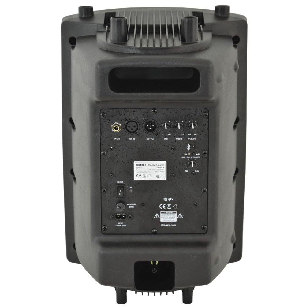 QTX QX Series Active Moulded Bluetooth Speakers - 300W Max Power, 178.753UK - Perfect for Home Theater, Parties & Outdoor Events