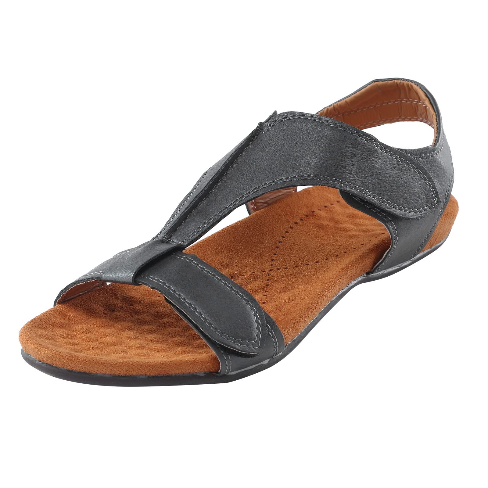 Women's Fashion Sequins Slippers - Open Toe Flat Sandals for Summer | Cute Black Slip-On Shoes for Casual Wear | Perfect for Beach, Home, and Outdoor Relaxation
