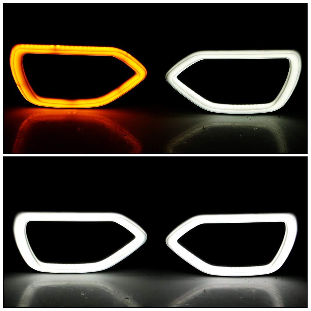 IKON MOTORSPORTS Upper & Lower Grilles with LED Lights for 2015-2023 Dodge Charger | SRT Style Front Grille with Air Ducts | Perfect for Car Enthusiasts & Custom Upgrades (2015-2023 Models)