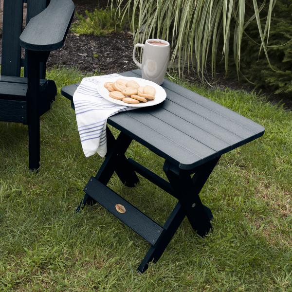 Portable Outdoor Folding Adirondack Side Table - Lightweight Patio Furniture for Camping, Beach, Garden & Poolside Use