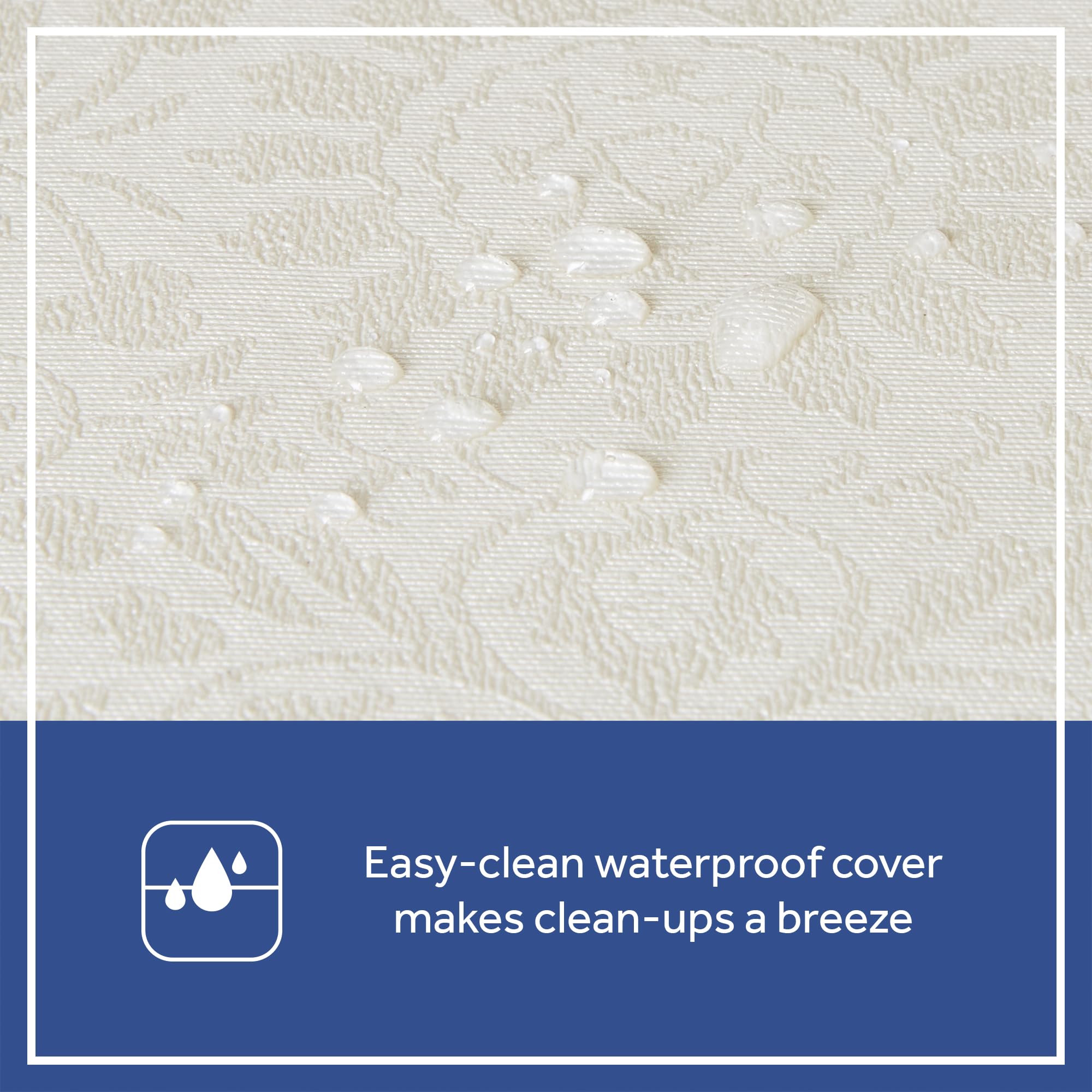 Sealy Baby Antibacterial Waterproof 2-Sided Contoured Diaper Changing Pad - Durable Easy-Clean Surface with Supportive Soybean Foam - Fits Dresser or Table (32