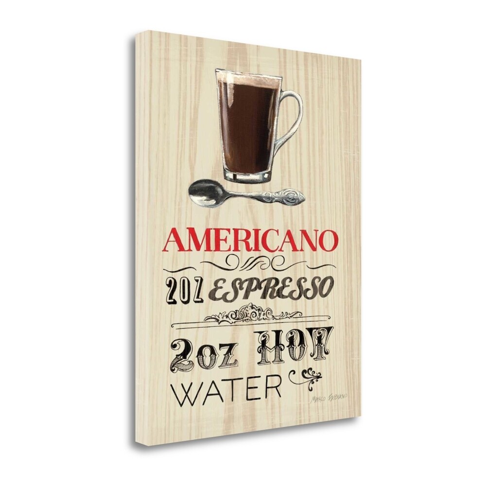 Americano By Marco Fabiano - Premium Giclee Art Print on Gallery Wrapped Canvas - Ready to Hang Wall Decor for Living Room, Bedroom & Office