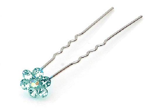 Diamond Stone Hair Pins - Crystal Bridal Hair Accessories for Wedding, Prom & Special Occasions | Elegant Swirl Design Hair Clips for Women & Girls