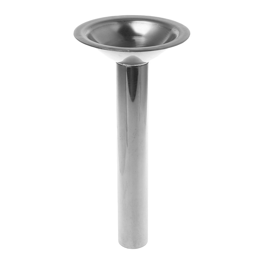 QUQUTWO Stainless Steel #10 Size Meat Grinder Sausage Stuffer Tube with Horn Funnel - Heavy Duty Sausage Filling Attachment for Home Kitchen & Commercial Use - Perfect for Making Homemade Sausages, Burgers & Ground Meat