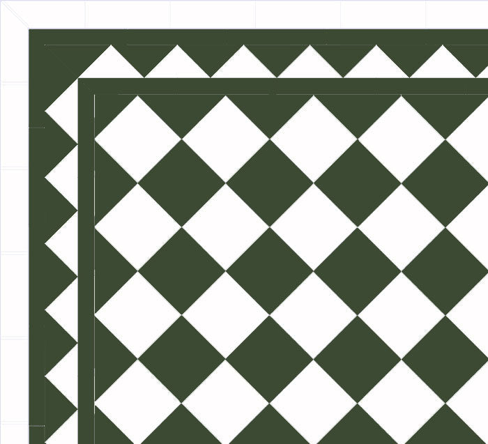 Winckelmans Granitklinker Dark Green/White 15x15 cm Brick Pavers - Perfect for Patio, Walkway & Garden Landscaping