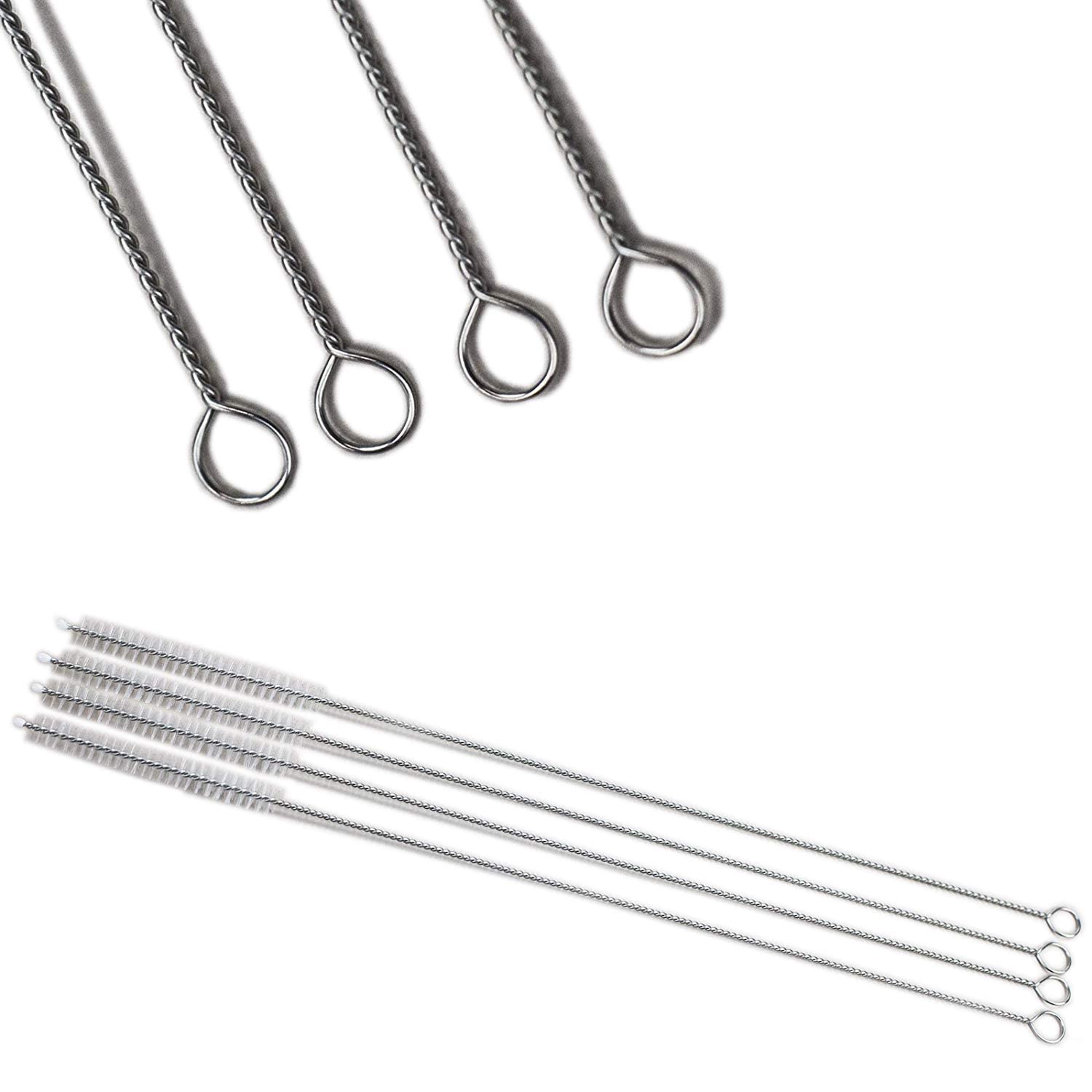 6 Pack Stainless Steel Straw Cleaning Brush - Perfect for Reusable Tumbler, Glass, Metal & Bamboo Straws | Eco-Friendly Cleaning Tool for Smoothies, Iced Coffee & Bubble Tea