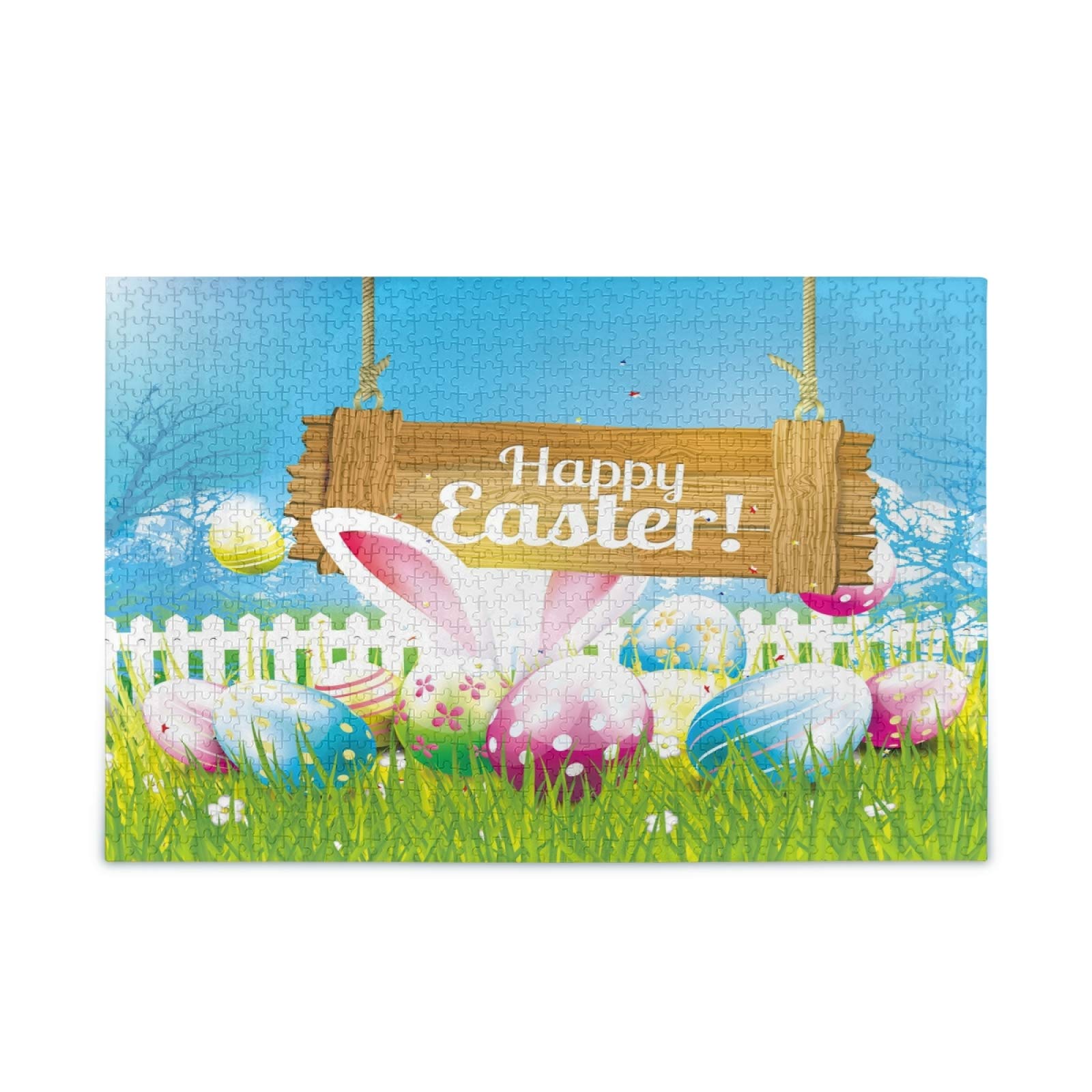 500 Piece Colorful Easter Eggs Jigsaw Puzzle for Kids & Adults - Fun Family Game, Birthday Gift, Classroom Activity, Holiday Party Entertainment