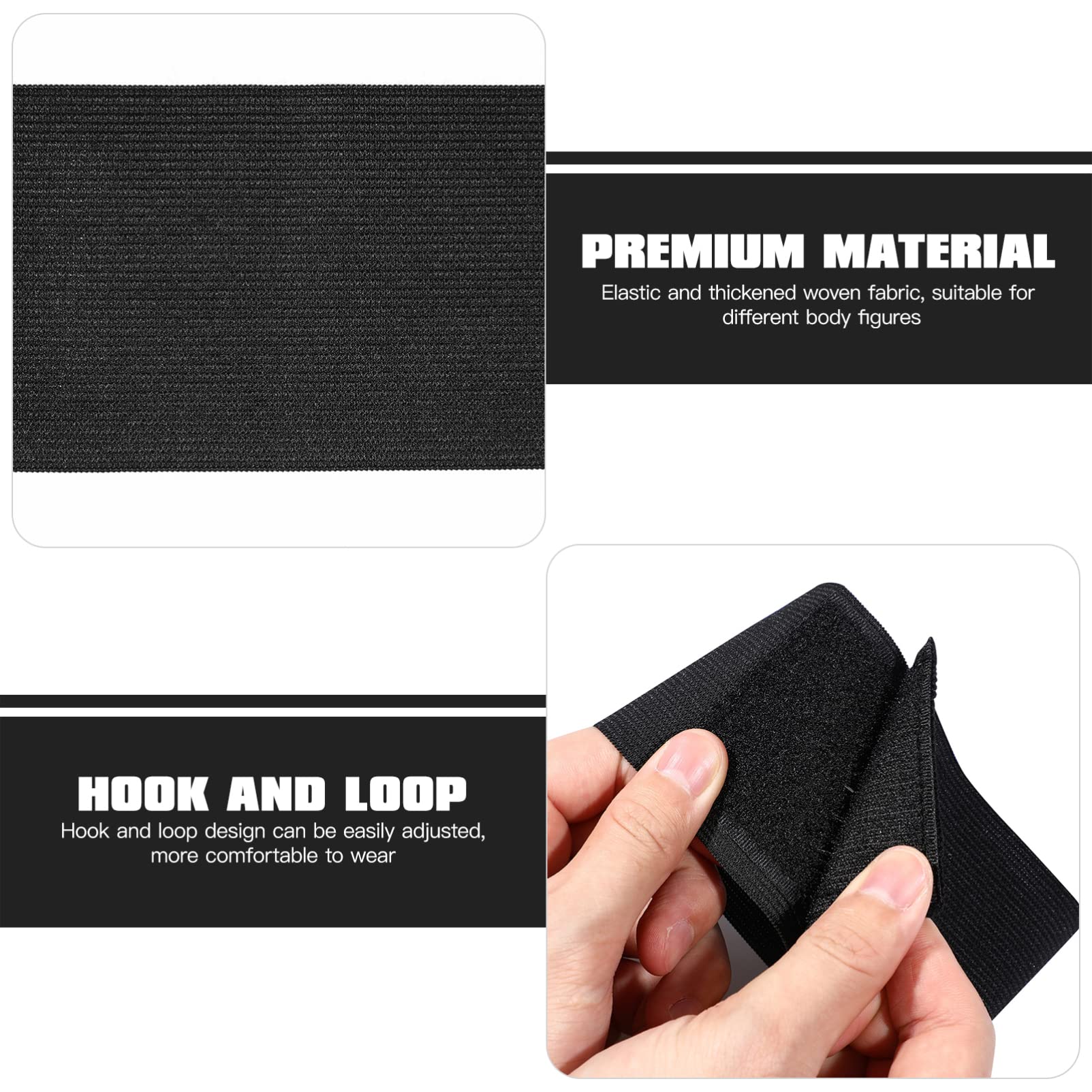LIOOBO Football Captain Armband - Adjustable Black Soccer Arm Band for Team Sports, Training & Matches - Durable Sports Accessories for Players, Coaches & Referees (1PC) - Perfect for Football, Soccer, Rugby & School Sports Events