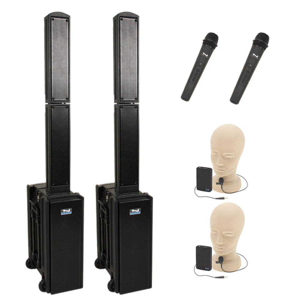 Anchor Audio Beacon Pair (XU4,R) - Wireless Portable Speaker with 4 Microphones for Outdoor Events, Parties & Public Speaking | High-Quality Sound System