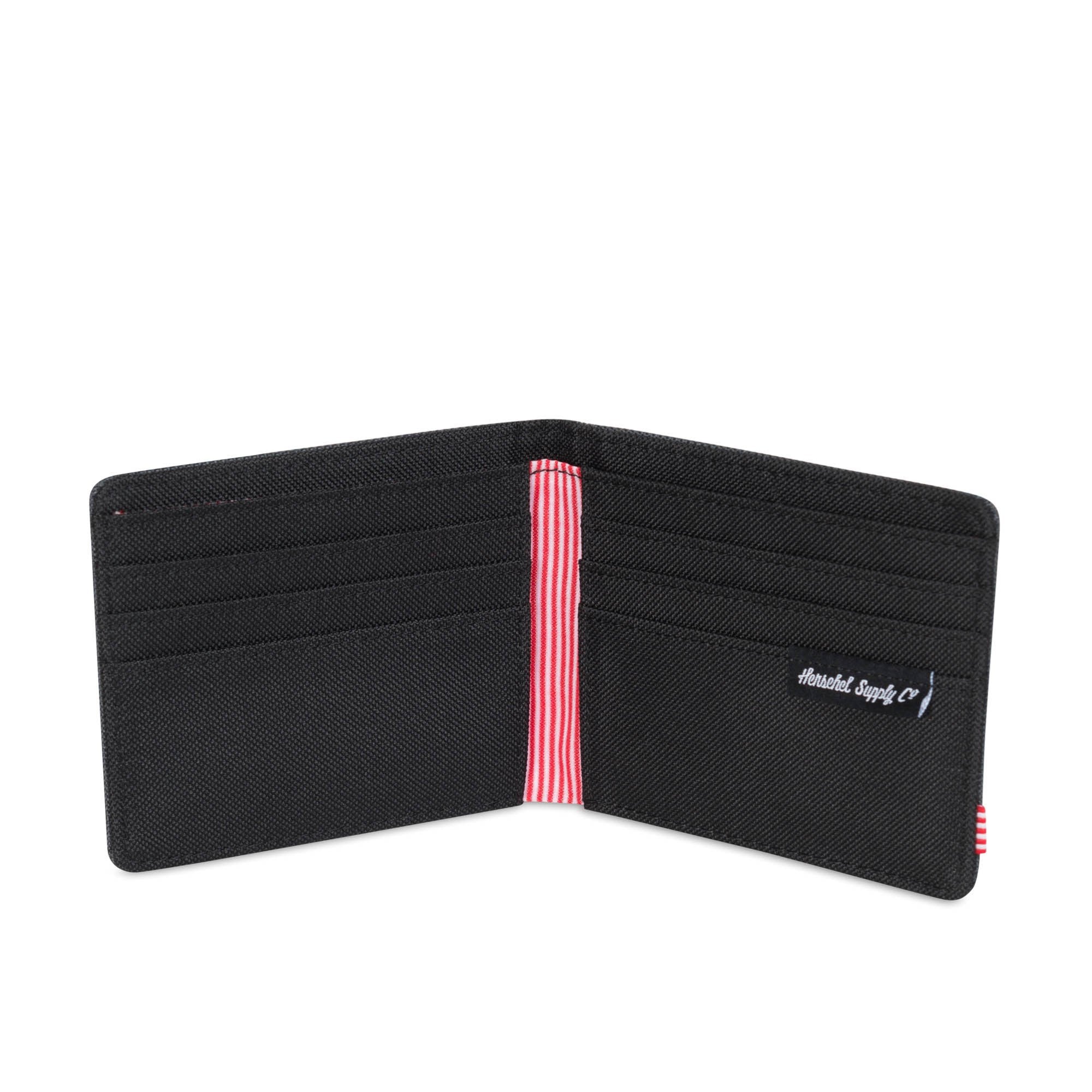 Herschel Roy Wallet for Men - Slim RFID Blocking Bifold Wallet in Black/Dark Shadow - Perfect for Everyday Use, Travel & Business