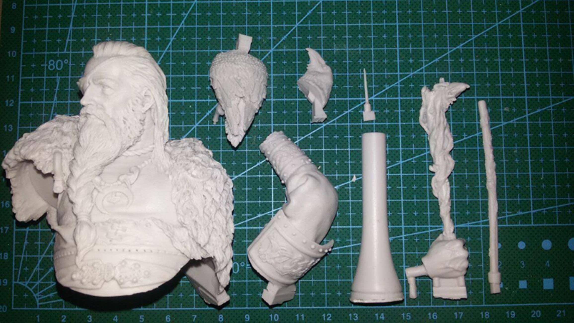 1/10 Odin The Ruler of Asgard Bust - Norse Mythology Resin Model Kit - Unpainted & Unassembled - Perfect for Collectors & DIY Enthusiasts
