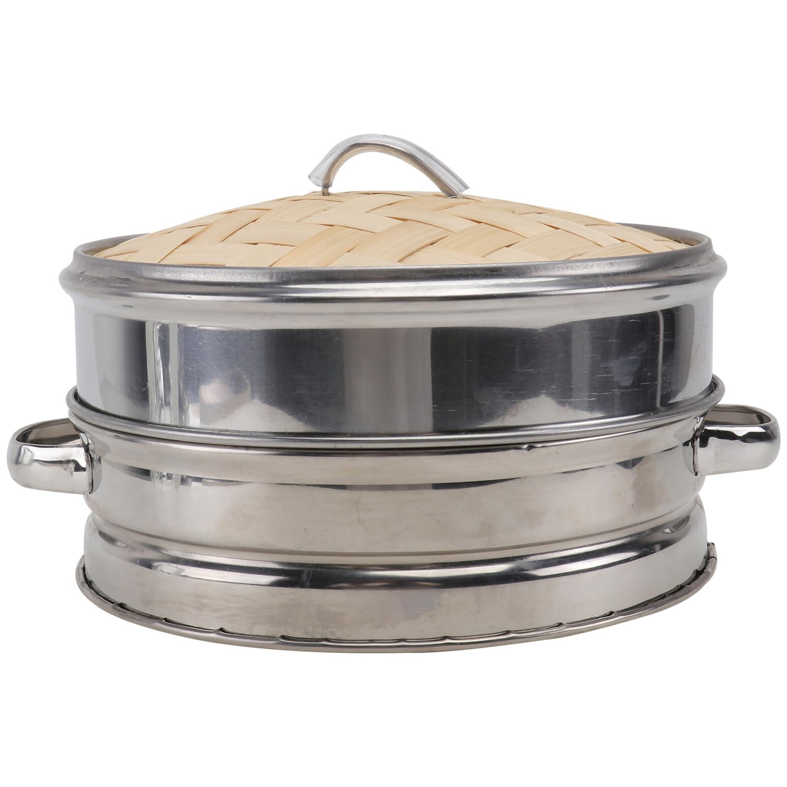Premium Stainless Steel Steamer Set - 18cm Bamboo & Metal Food Steamer Basket with Lid for Eggs, Fish & Vegetables | Durable Kitchen Steamer Rack for Home & Restaurant Use | Perfect for Asian Cooking, Healthy Meal Prep & Professional Chefs