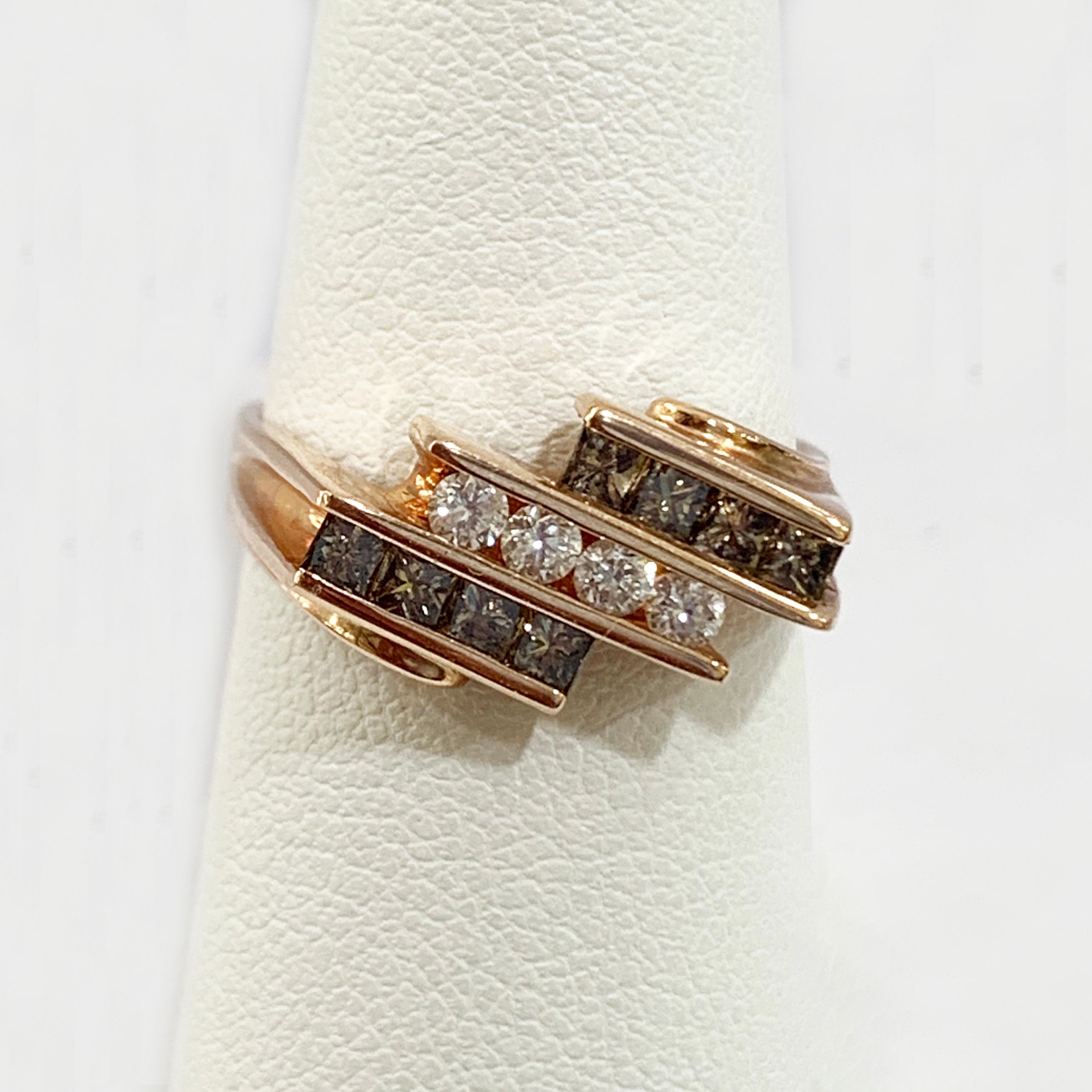 14K Rose Gold Brown Diamond Ring for Women - Elegant Solitaire Engagement & Wedding Band - Perfect for Anniversary, Proposal, or Gift