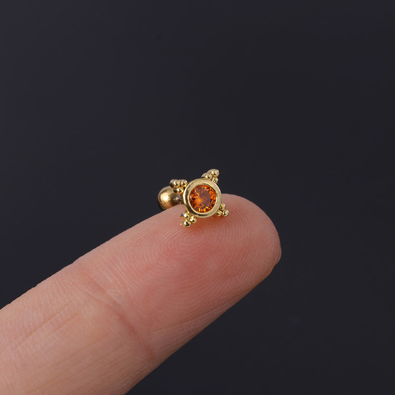 20G Cartilage Dainty Tiny Stud Earrings with Opal Gemstone | Minimalist Jewelry for Women | Perfect for Everyday Wear, Parties & Gifts