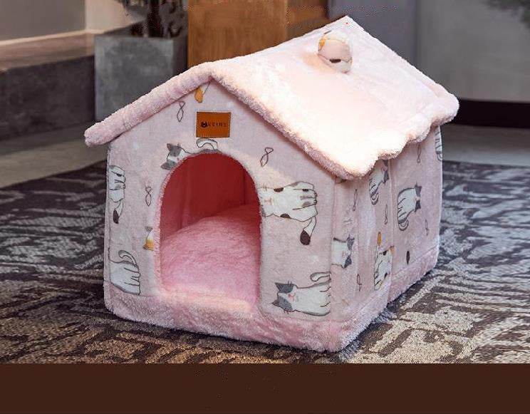 Foldable Pet Bed House - Portable & Washable Dog Cat Bed for Small Medium Pets - Perfect for Travel, Camping & Home Use