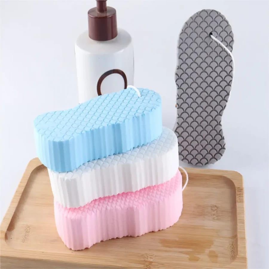 LilCARE Super Soft Exfoliating Bath Sponge - Gentle Painless Body Scrubber for Adults, Kids & Pregnant Women - Dead Skin Remover & Cleansing Sponge (2-Pack, Random Color) - Perfect for Shower, Bath & Sensitive Skin Care