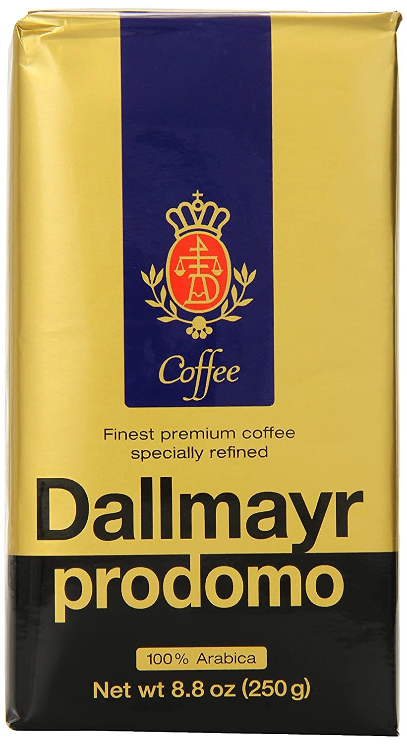 Dallmayr Prodomo Ground Gourmet Coffee - 8.8-Ounce Vacuum Pack (6-Pack) | Premium German Coffee for Home, Office & Gifts | Perfect for Espresso, Drip Coffee & French Press