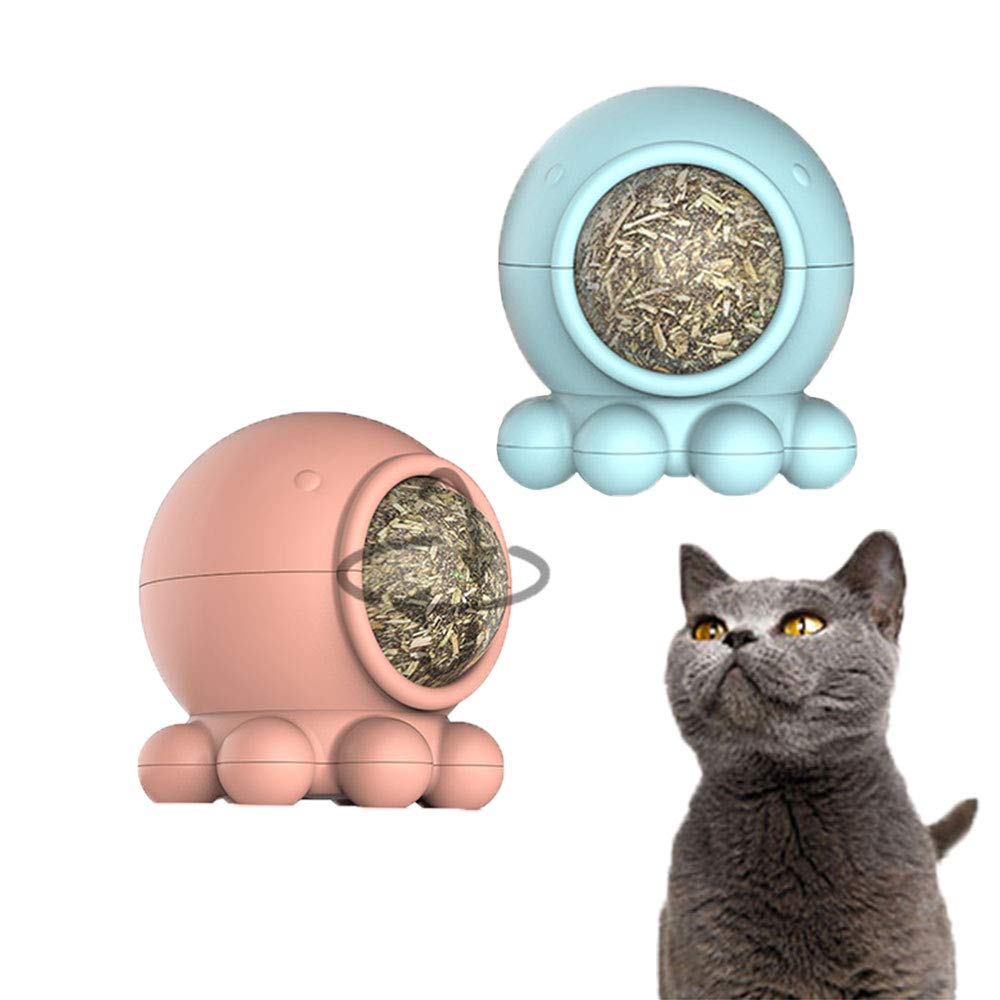 Oncpcare 2 Pack Octopus Catnip Balls - Natural Interactive Cat Toys with Catnip, Fun Chasing Balls for Kittens & Adult Cats - Perfect for Indoor Play, Exercise & Stress Relief