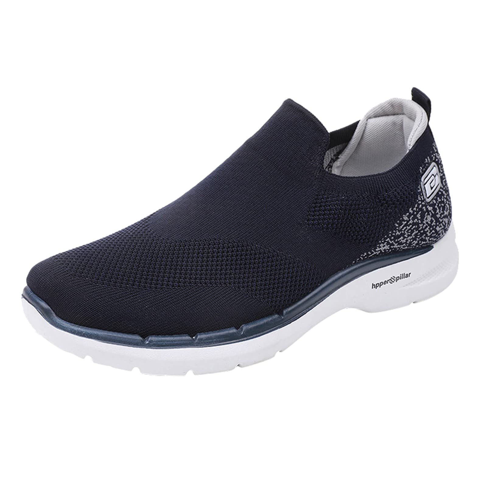 **Men's Running Shoes - Breathable Slip-On Casual Sneakers for Couples | Fashionable Flat Leather Shoes for Walking, Work & Daily Wear**