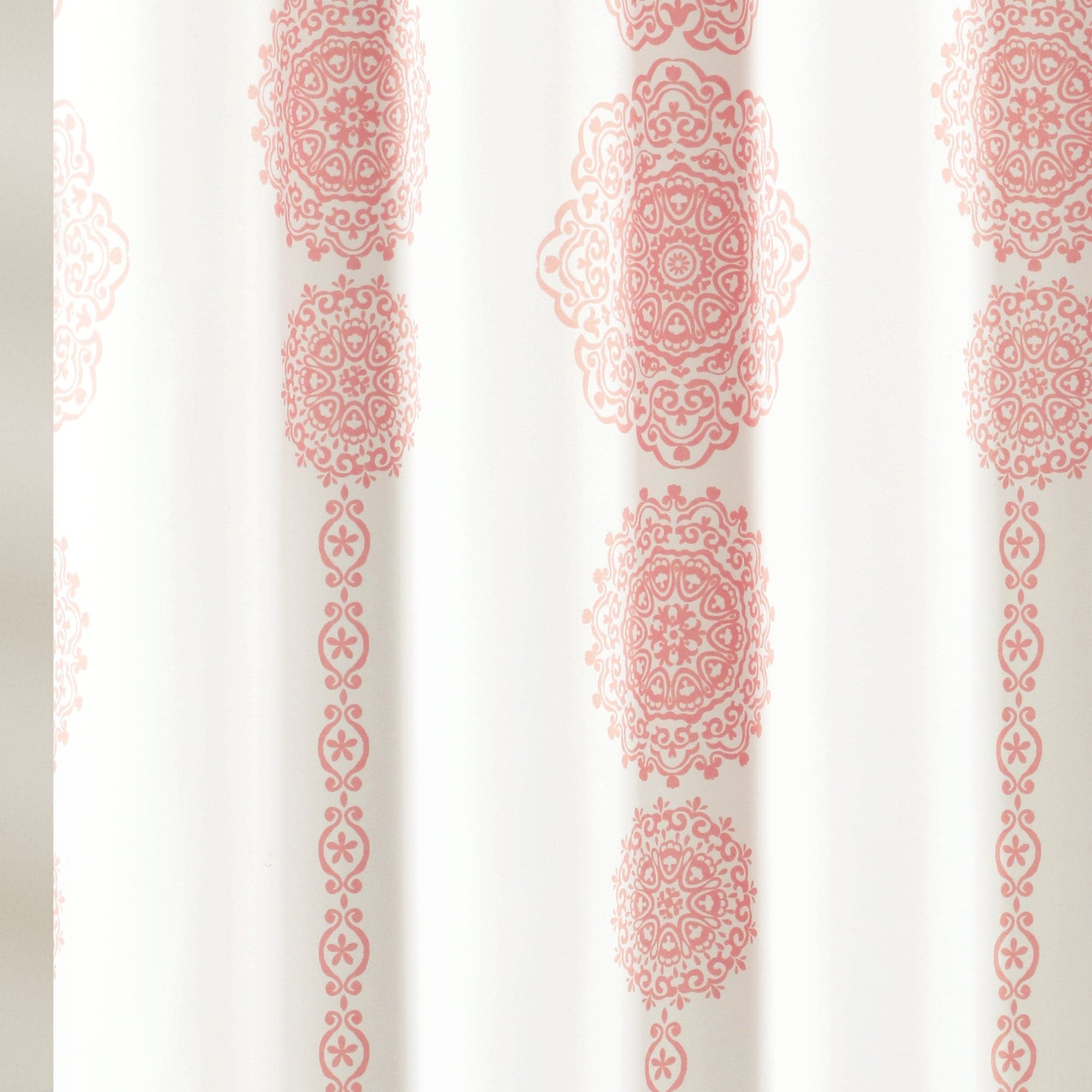 Stripe Medallion Shower Curtain - Waterproof Bathroom Decor with Modern Design for Home & Hotel Use