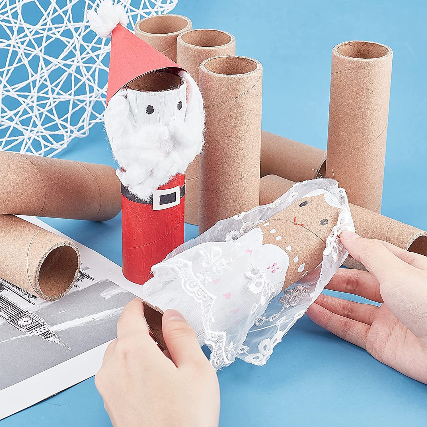 Healthcom 20 Pcs 3.9'' x 5.9'' Brown Cardboard Tubes - Sturdy Empty Toilet Paper Rolls for DIY Crafts, Painting, Handmade Projects | Perfect for School Art, Gift Wrapping & Home Decor