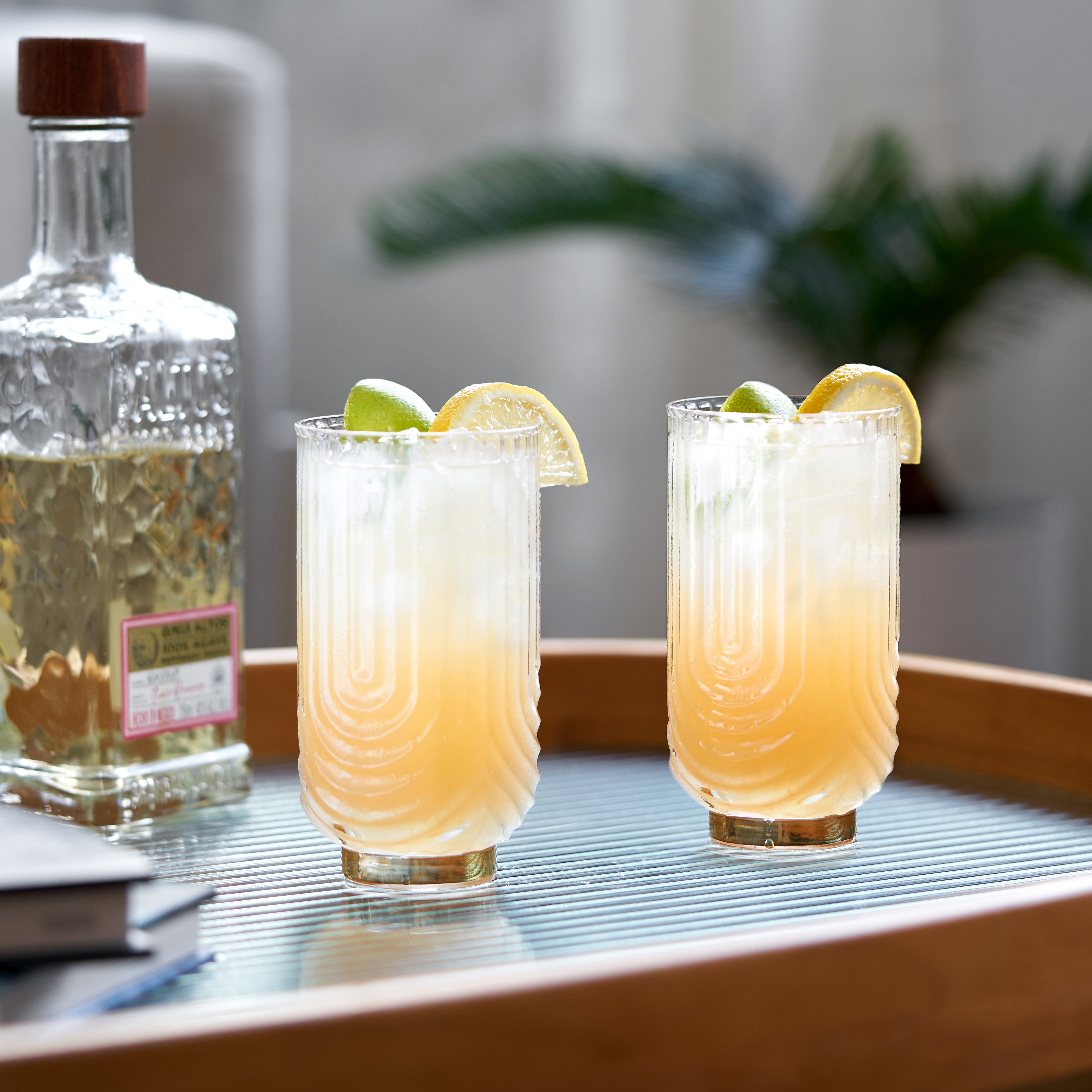 Premium Gatsby Highball Glasses Set of 2 - Elegant 12oz Crystal Clear Drinking Glasses for Cocktails, Whiskey, Iced Tea & Entertaining - Perfect for Home Bar, Parties & Gifts