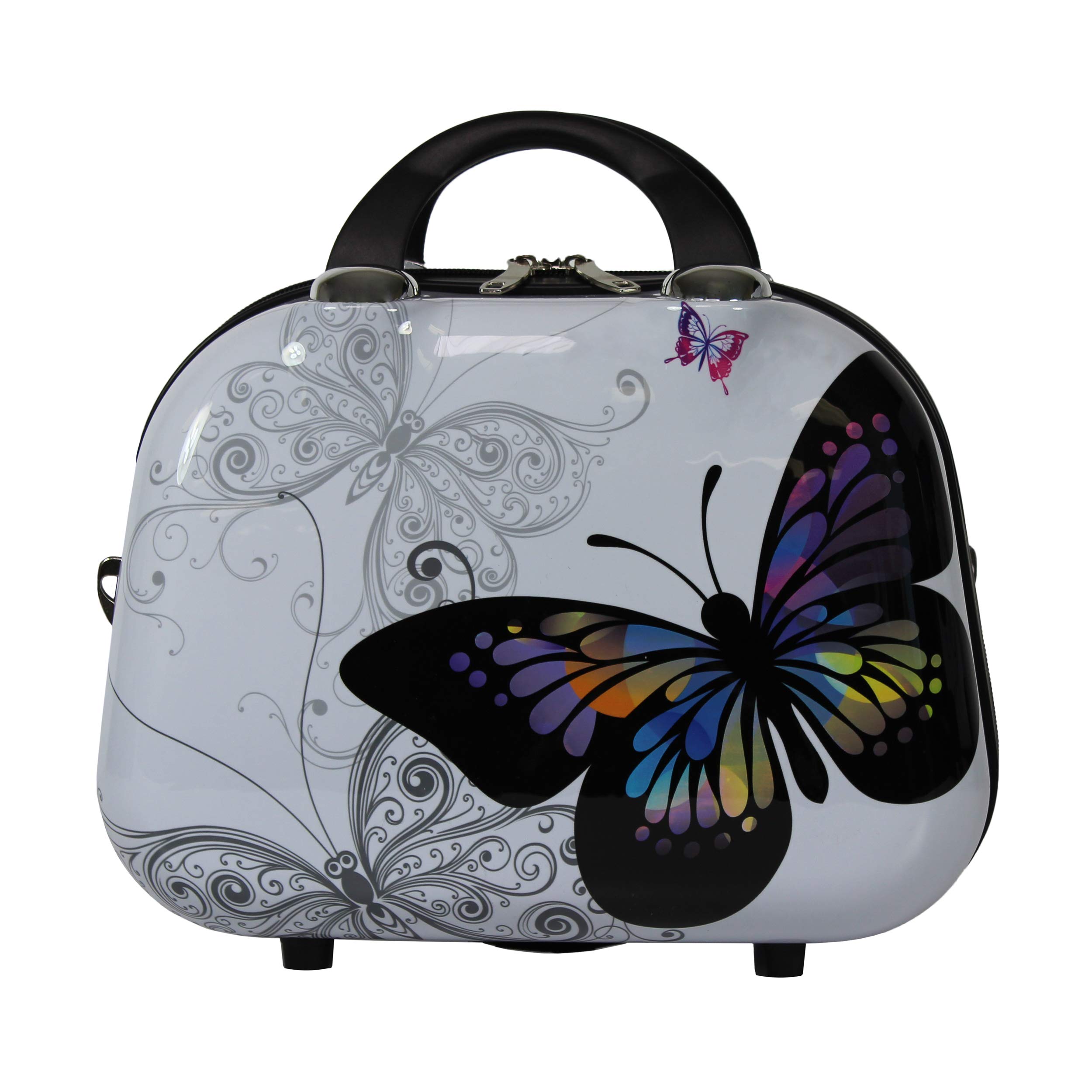 World Traveler Butterfly Luggage 4-Piece Set - Lightweight Spinner Suitcases with TSA Lock for Women & Teens - Perfect for Family Vacations, Business Trips & International Travel