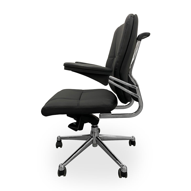 Premium Black Executive Office Chair - Ergonomic High Back Leather Chair for Home & Office Workspace, Conference Room, Gaming Desk - Adjustable Lumbar Support & Swivel Base