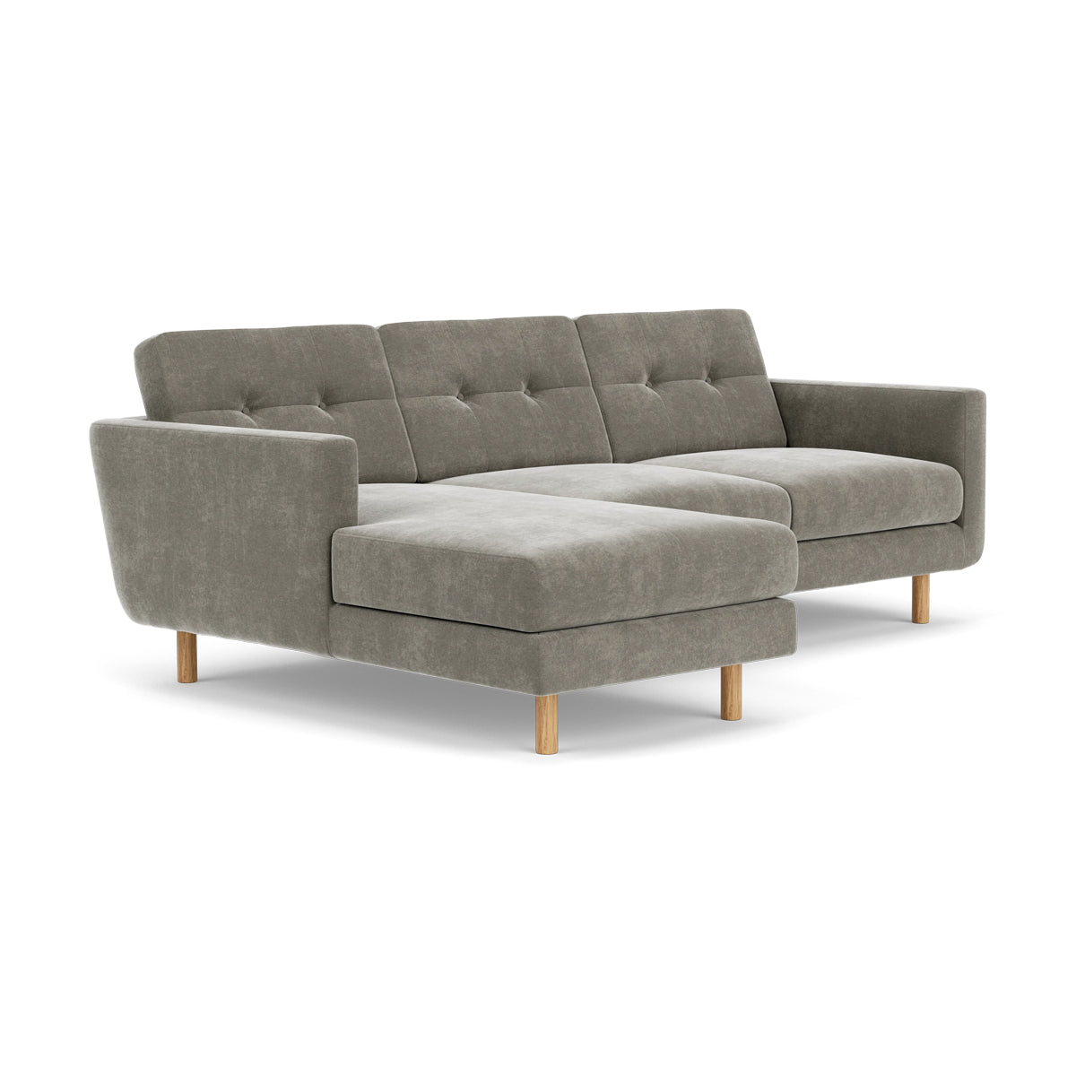 Conrad Fabric Left Chaise Sofa - Modern L-Shaped Sectional Couch with Reversible Chaise Lounge for Living Room, Apartment & Home Theater Comfortable Seating
