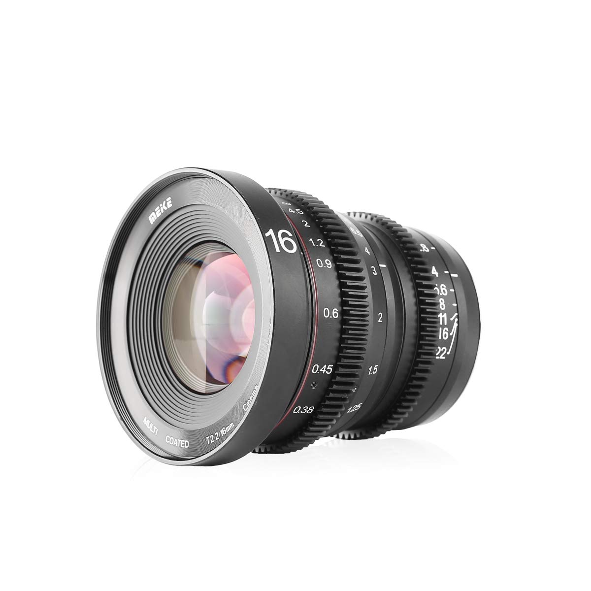 Meike 16mm T2.2 Manual Focus Wide Angle Prime Lens for M43/MFT Mount - Compatible with BMPCC & Micro Four Thirds Cameras - Perfect for Cinematic Shots, Vlogging & Low Light Photography
