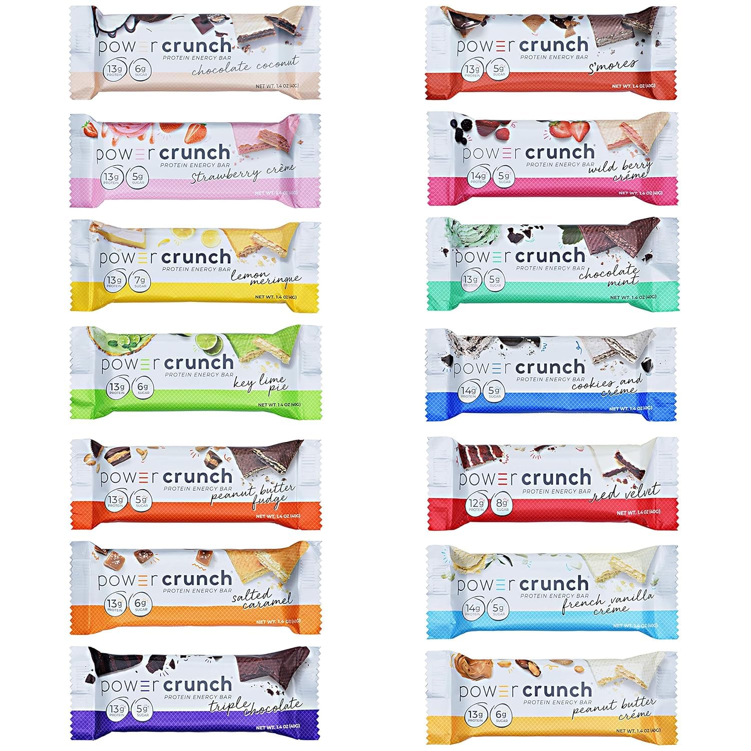 Ultimate Protein Wafer Bars Variety Pack - 16 High Protein Low Calorie Low Sugar Snack Bars (12-14g Protein Each) - French Vanilla, Triple Chocolate, Peanut Butter Fudge & More - Perfect for Gym, Workout Recovery, Office Snacks & Healthy On-The-Go Nutrition