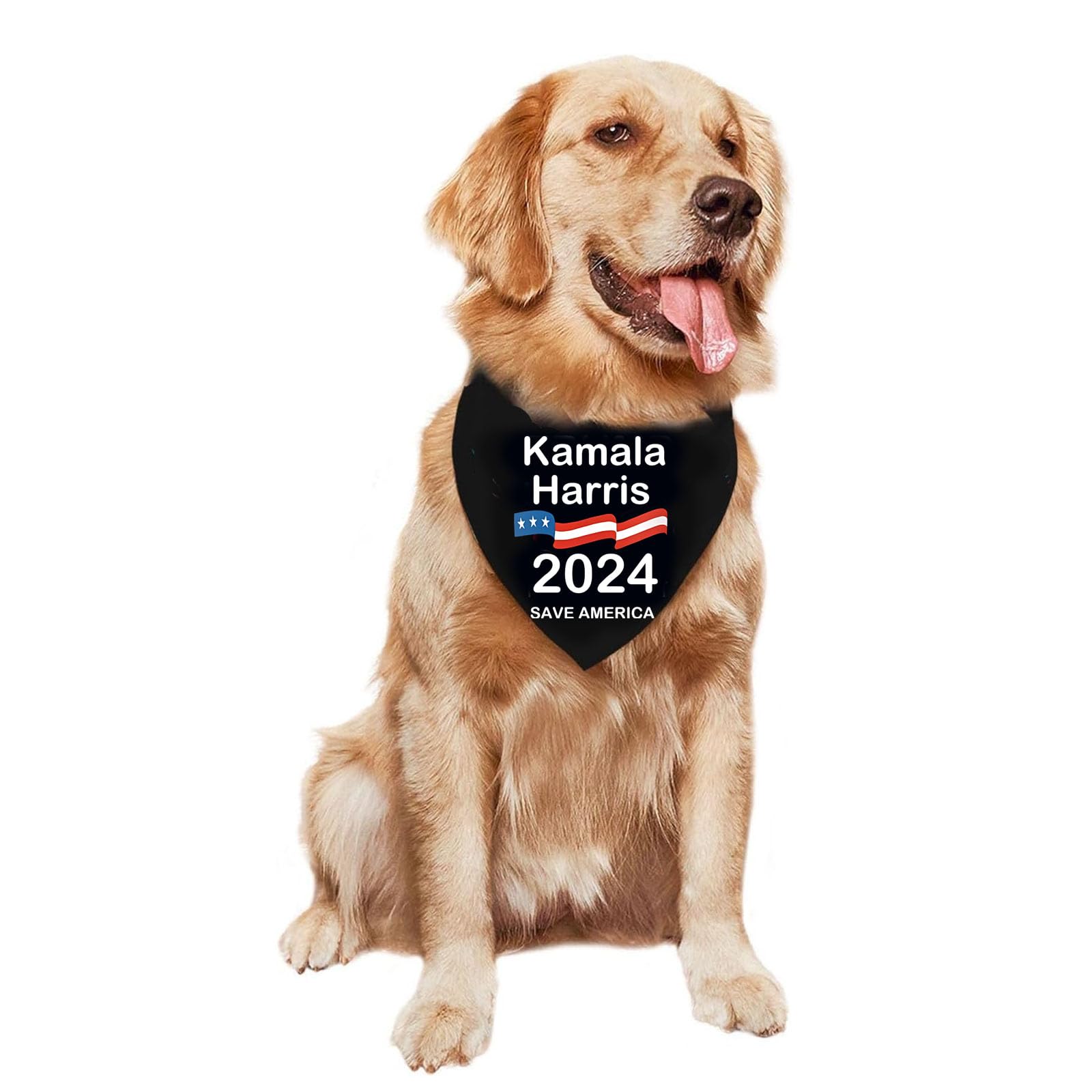 Kamala Harris 2024 Presidential Campaign Dog Bandana - Funny Pet Scarf for Dogs & Cats - Patriotic Pet Bib for Political Supporters - Perfect for Election Rallies & Pet Photo Shoots