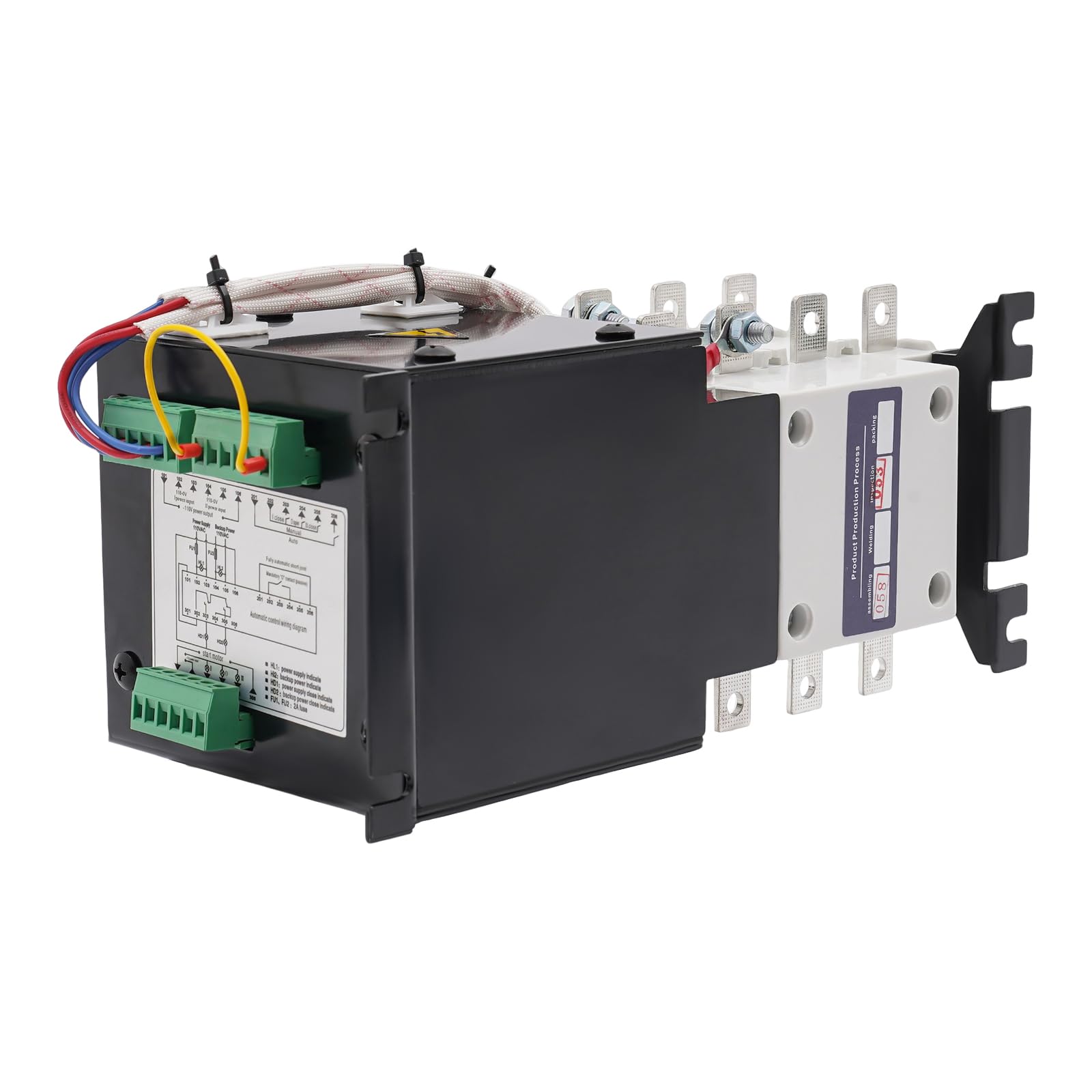 110V/230V 100 Amp Automatic Transfer Switch (ATS) - Dual Power Generator Changeover Switch, 4P Isolation Type for Home & Commercial Backup Power