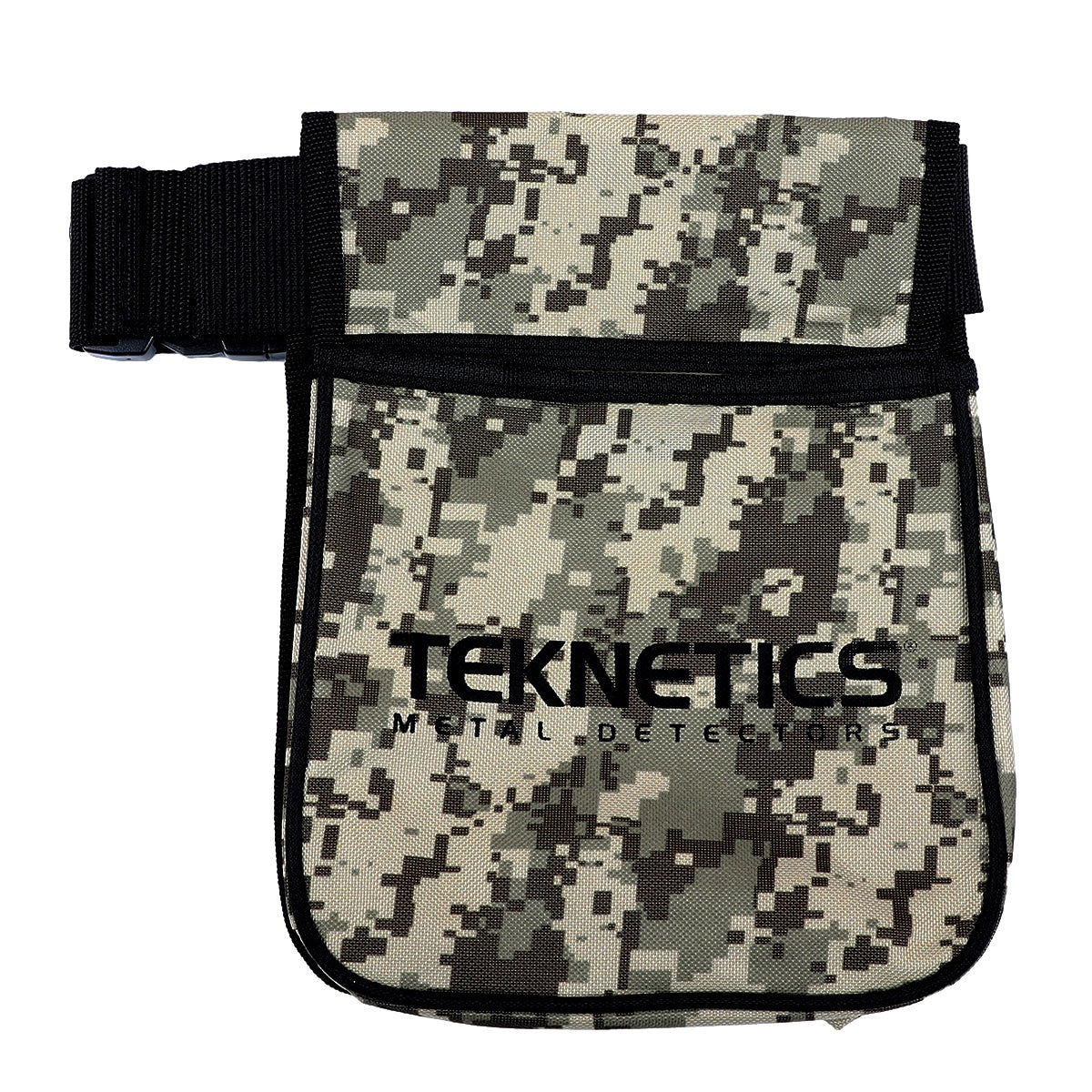 Teknetics Camo Metal Detector Pouch with 2 Large Pockets & Belt - Perfect for Treasure Hunting, Beach Combing & Outdoor Adventures