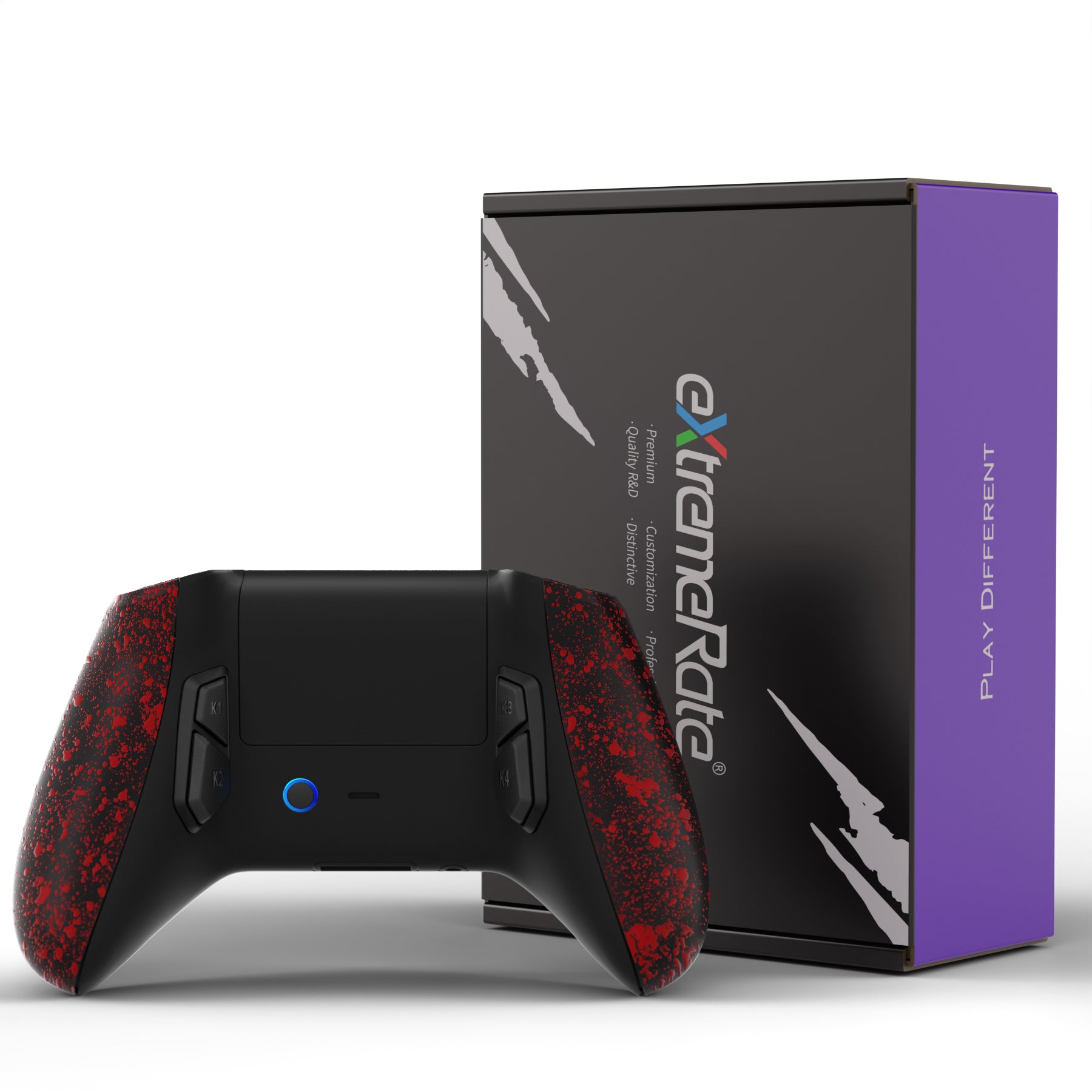 eXtremeRate VICTOR S Remap Kit for Xbox One S/X Controller - Textured Red Back Buttons (PDXSP003) | Custom Gaming Setup for FPS & Competitive Play
