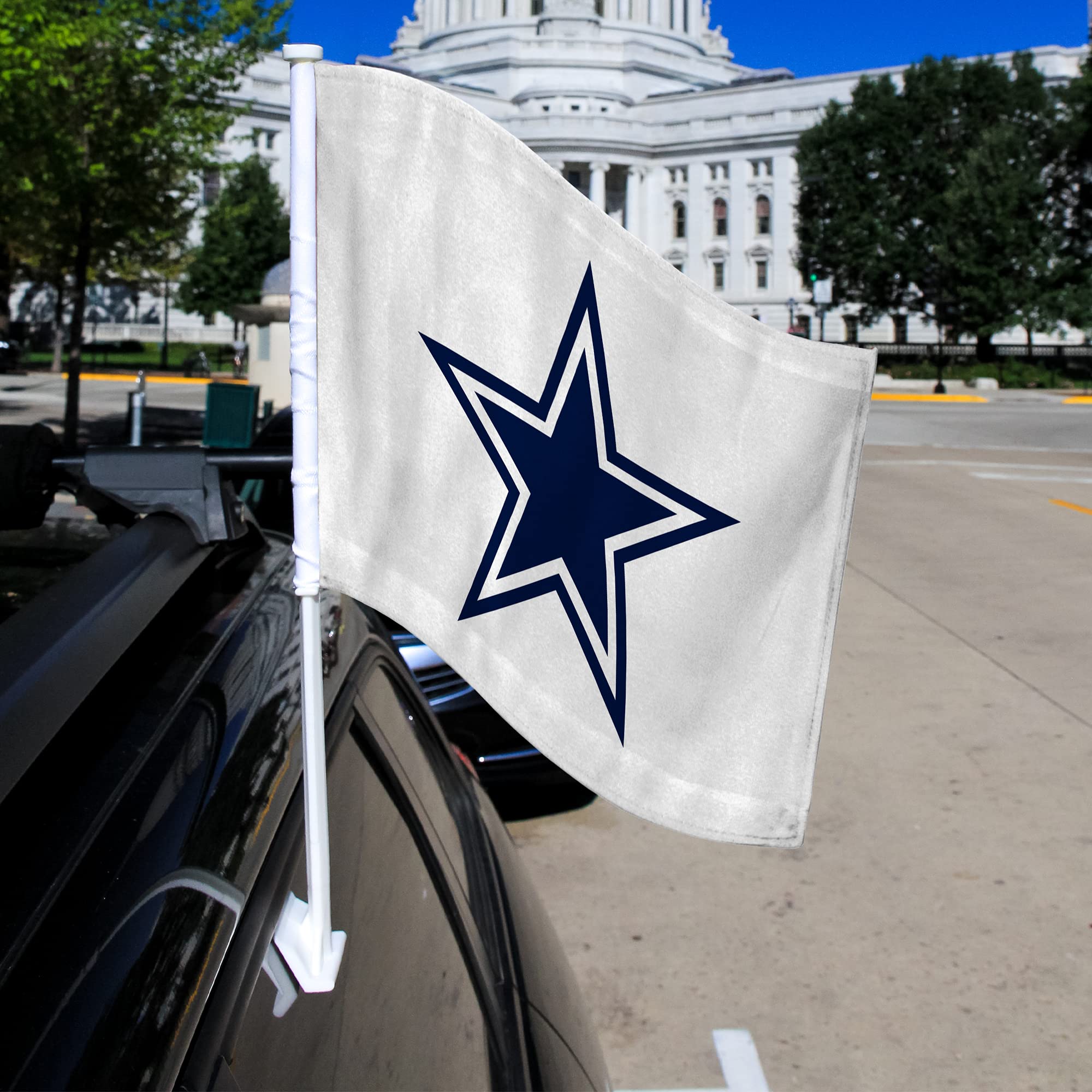 NFL Car Flag - Double Sided Team Logo Car Accessory for Game Day & Tailgating - Show Your Team Spirit While Driving
