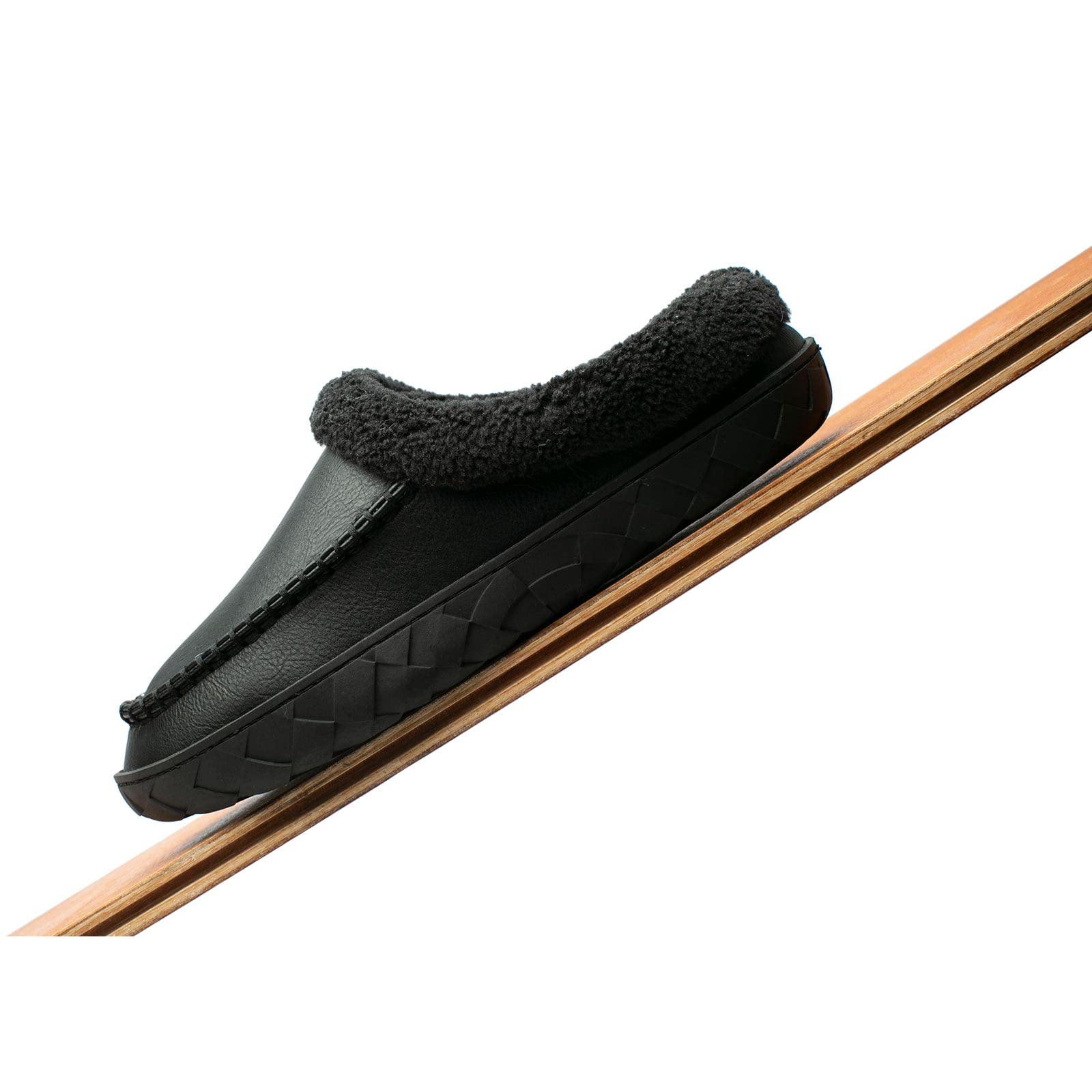 WOTTE Men's Moccasin Slippers - Soft Microsuede with Fleece Lining & Memory Foam - Indoor/Outdoor House Shoes for Comfort & Warmth - Perfect for Lounging, Running Errands & Cold Weather Wear