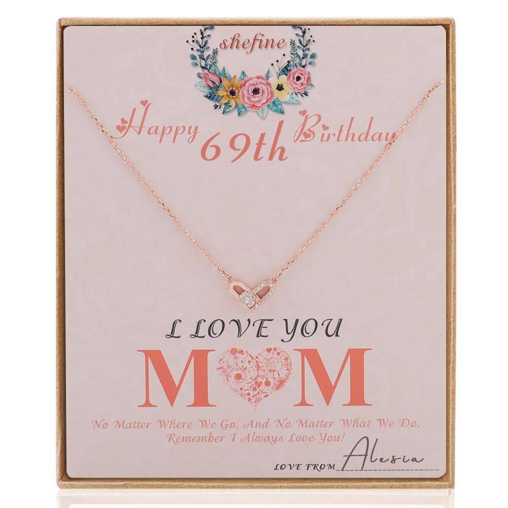 Shefine Tiny Heart Sterling Silver Necklace - Perfect 69th Birthday Gift for Mom, Elegant Jewelry for Women | Ideal for Mother's Day, Anniversary & Special Occasions