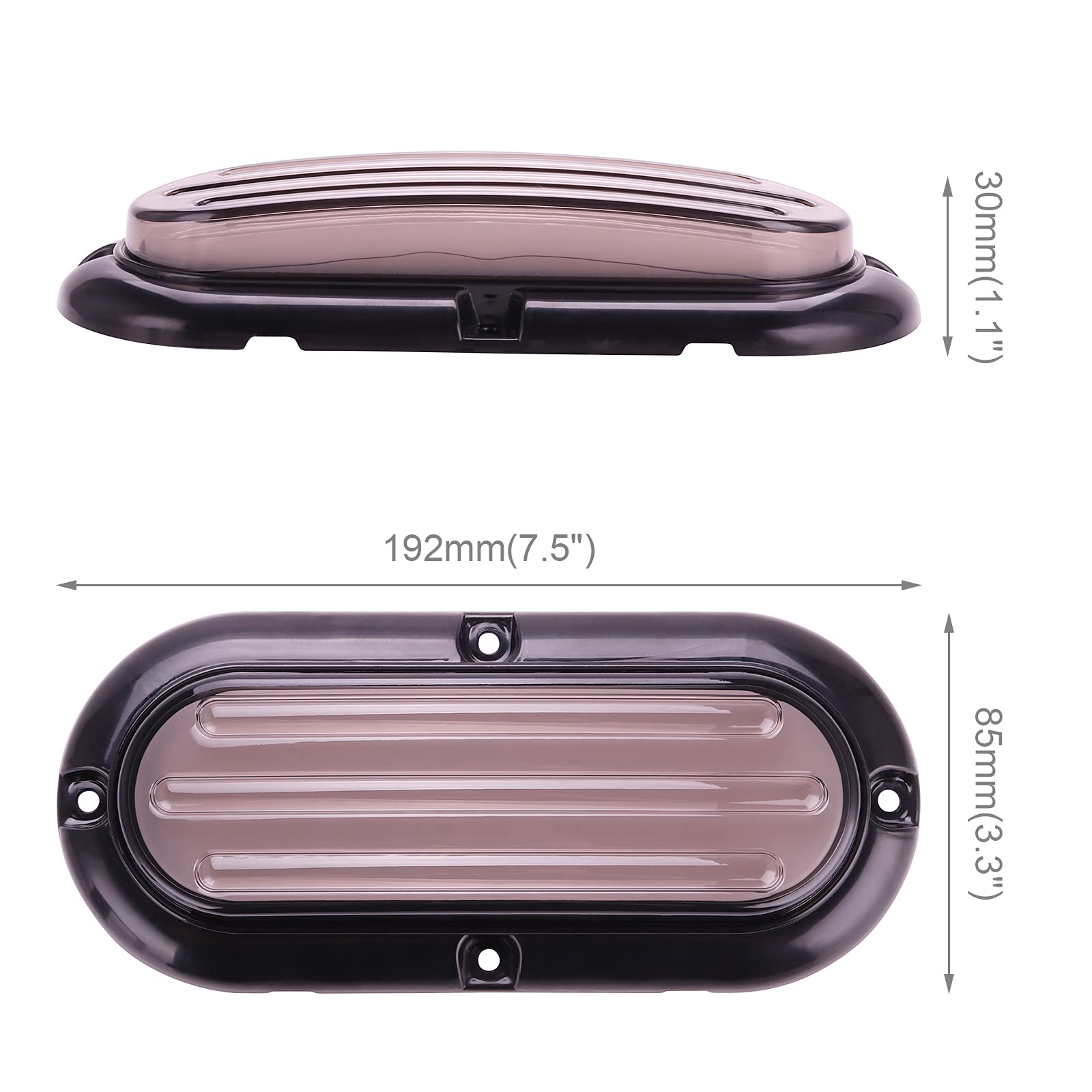 Kinstecks 2PCS LED Trailer Tail Lights with Flowing Turn Signals, Daytime Running Lights & Strobe Function - Amber/White for Trucks, RVs, Pickups, SUVs & Vans - Enhance Safety & Visibility on Highways & Night Driving