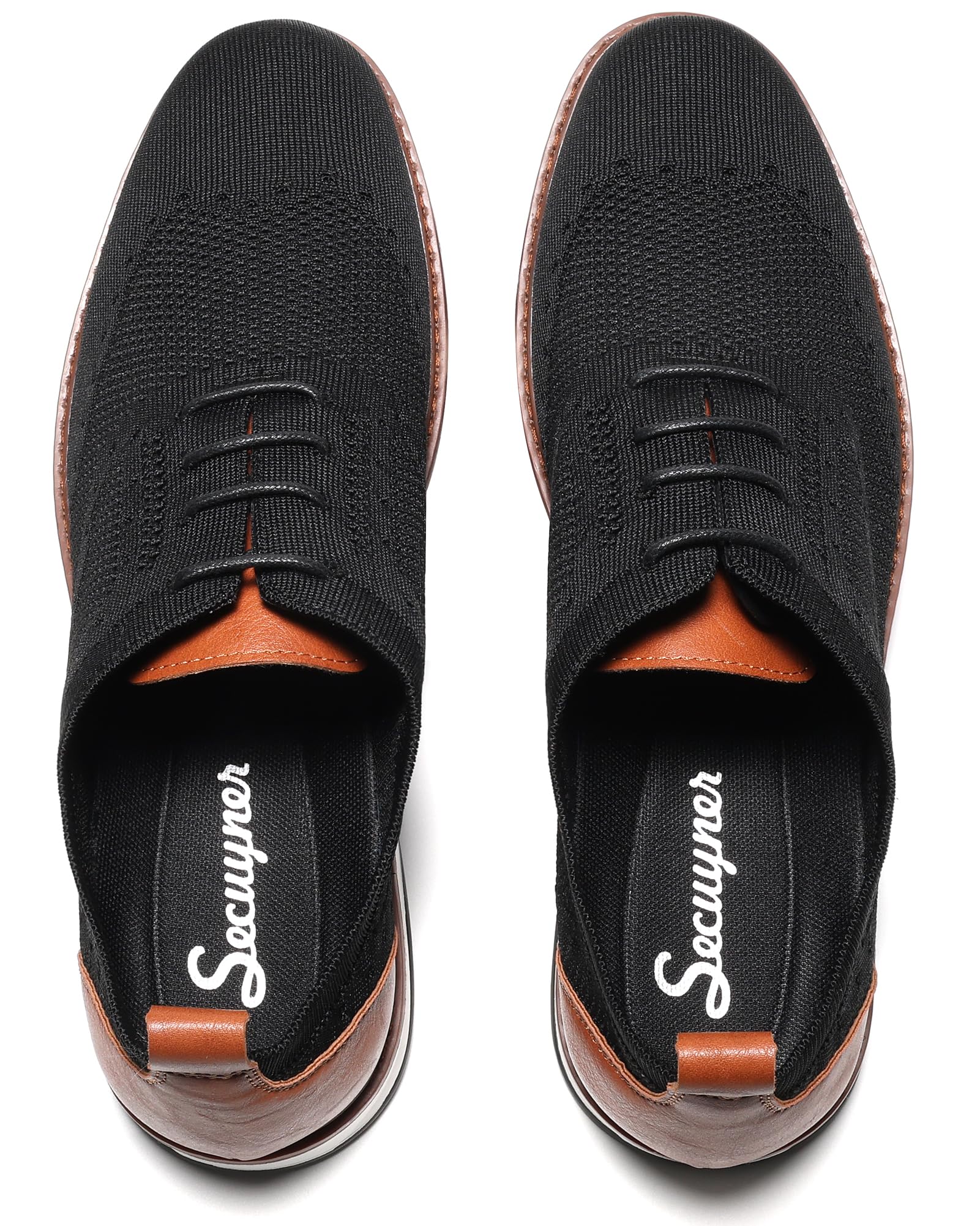 **Men's Casual Oxford Dress Shoes - Lightweight Breathable Knit Business Work & Walking Shoes - Stylish Sneakers for Office, Commuting & Daily Wear**