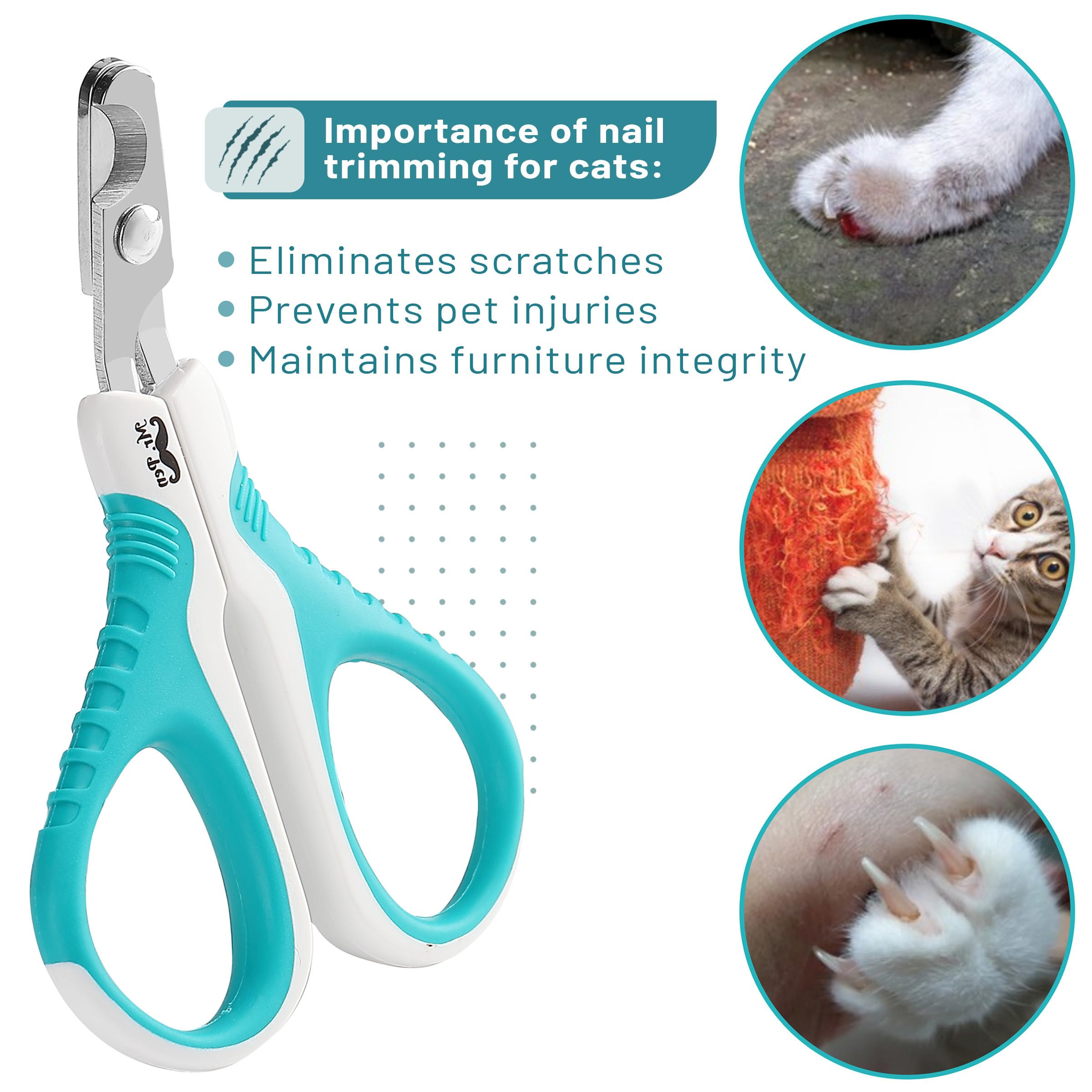 Mr. Pen Cat Nail Clippers for Small Cats & Kittens - Professional Pet Nail Trimmer with Safety Guard - Perfect for Grooming at Home or Vet Visits